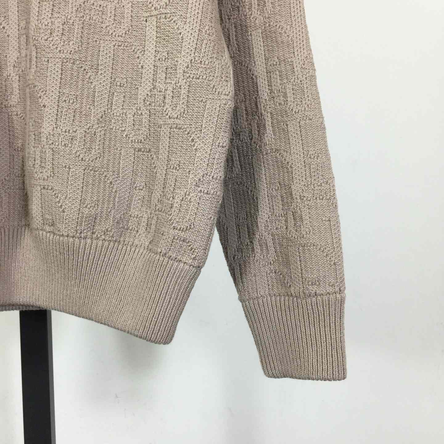 Dior Oblique Sweater Beige Cotton-Blend Jacquard - DesignerGu