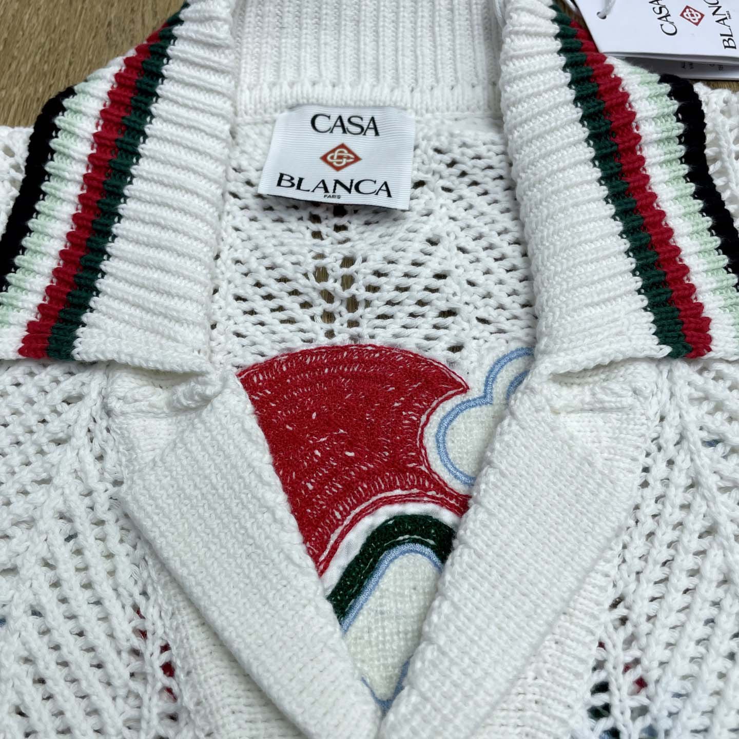 Casablanca Sporty Faux Crochet Cotton Shirt    Z6029 - DesignerGu