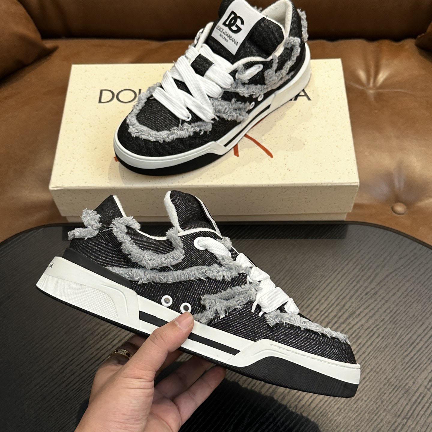 Dolce & Gabbana Denim New Roma Sneakers - DesignerGu
