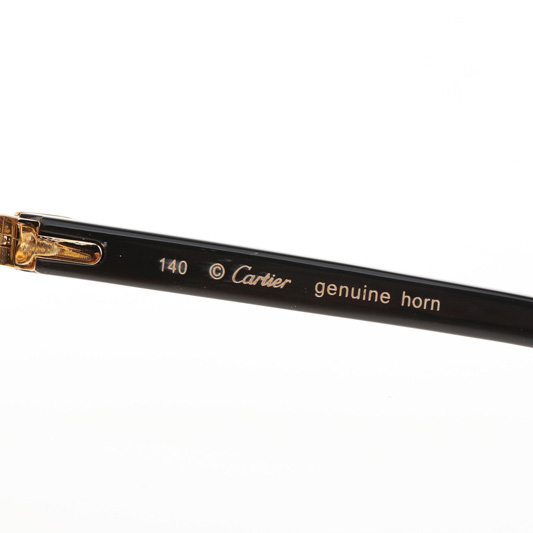 Cartier CT 4189706 White Mix Black Buffalo Sunglasses In Gold Gradient Brown - DesignerGu