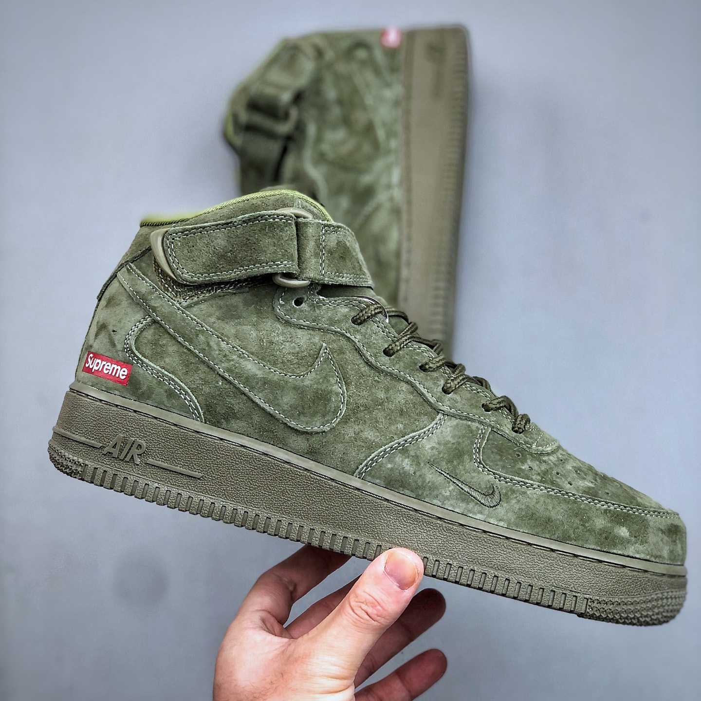  Supreme x Nike Air Force 1  Mid '07 'Legion Green'    DV0788-005 - DesignerGu