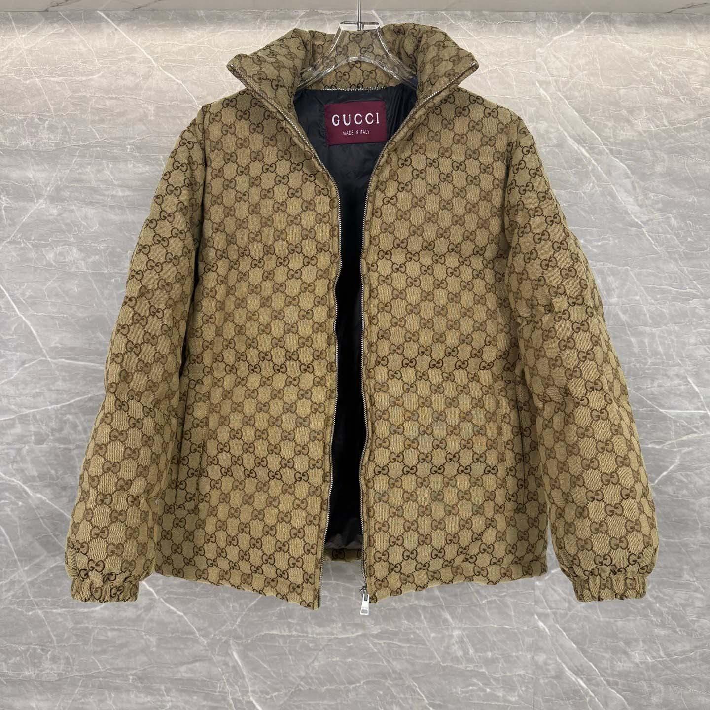 Gucci GG Canvas Bomber Jacket - DesignerGu
