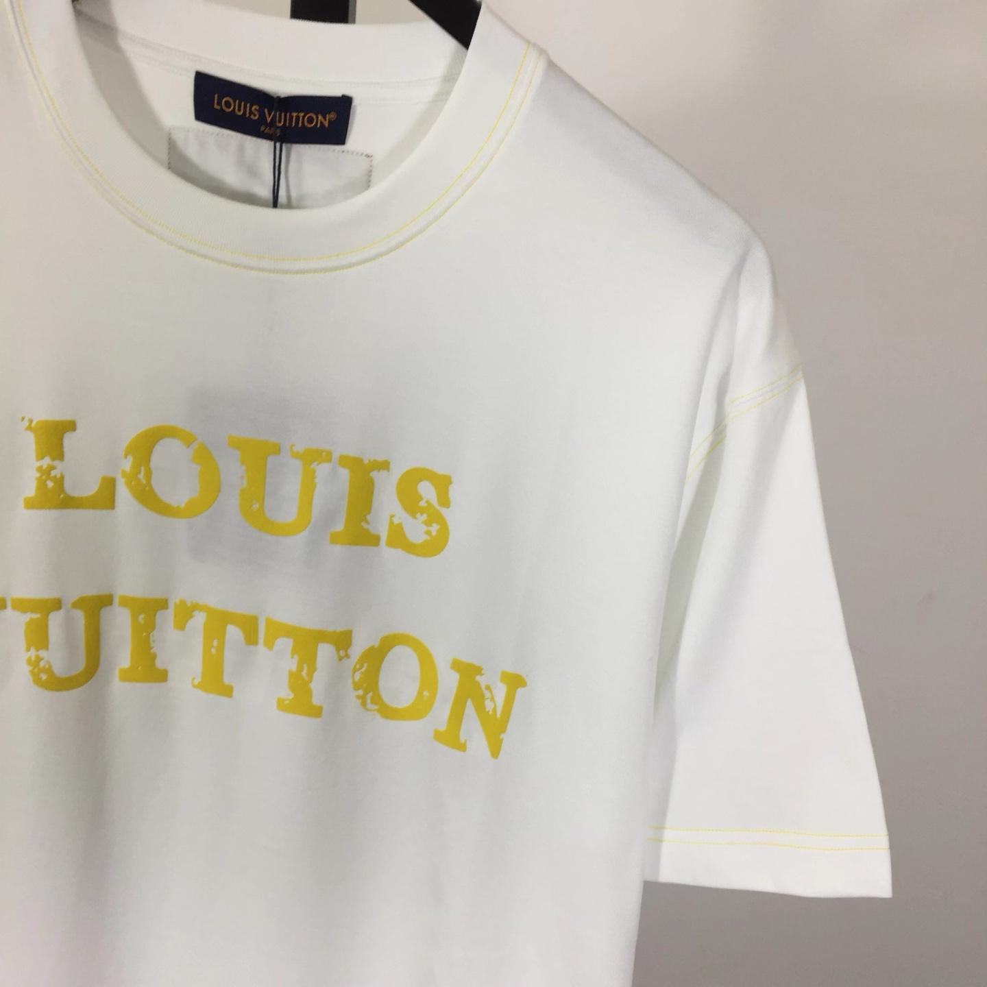 Louis Vuitton Cotton Crewneck Short-sleeve T-shirt - DesignerGu