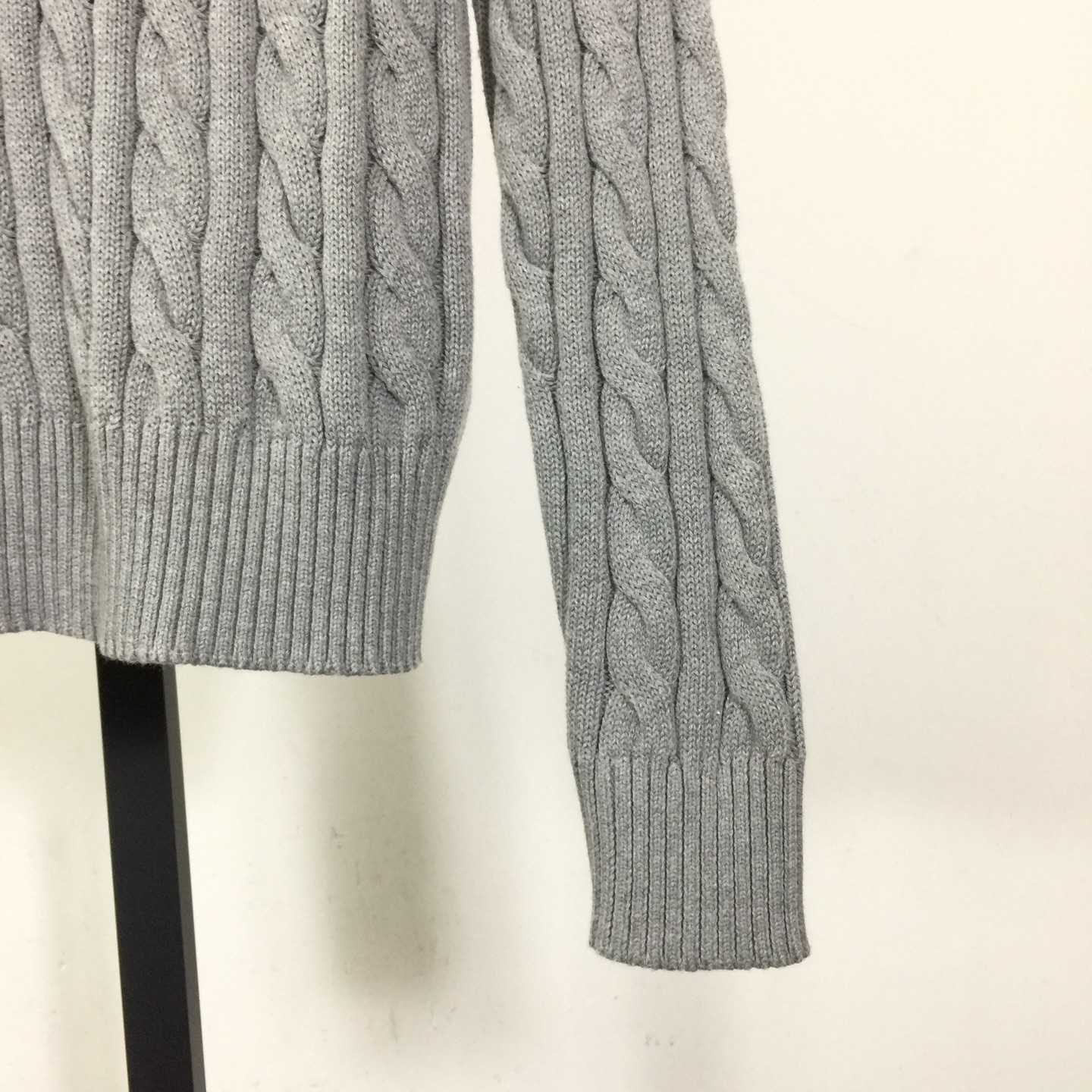 Polo Ralph Cable-Knit Cotton Quarter-Zip Jumper - DesignerGu
