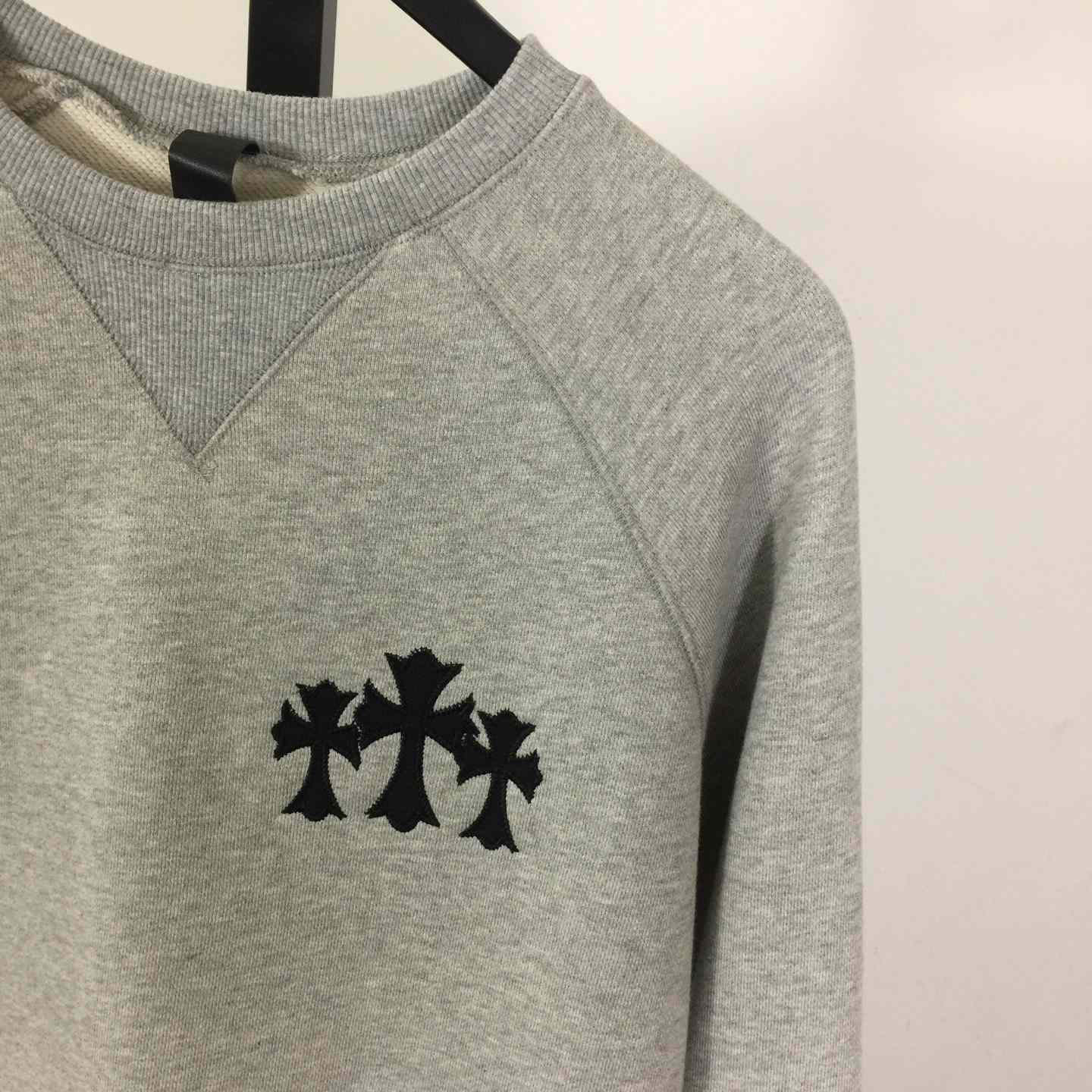 Chrome Hearts Cemetery Cross Crew-neck Sweatshirt - DesignerGu