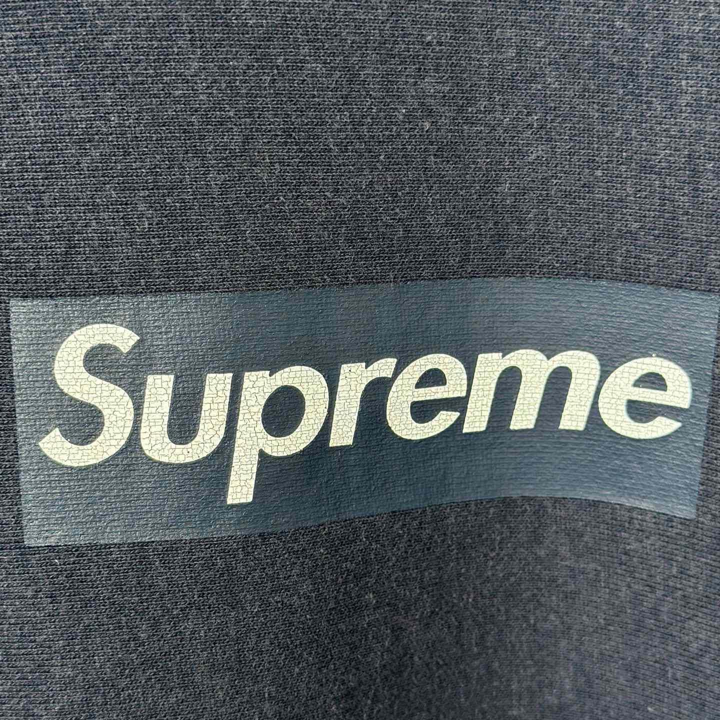 Supreme 25SS Wash Box Logo Crewneck 'Blue' - DesignerGu