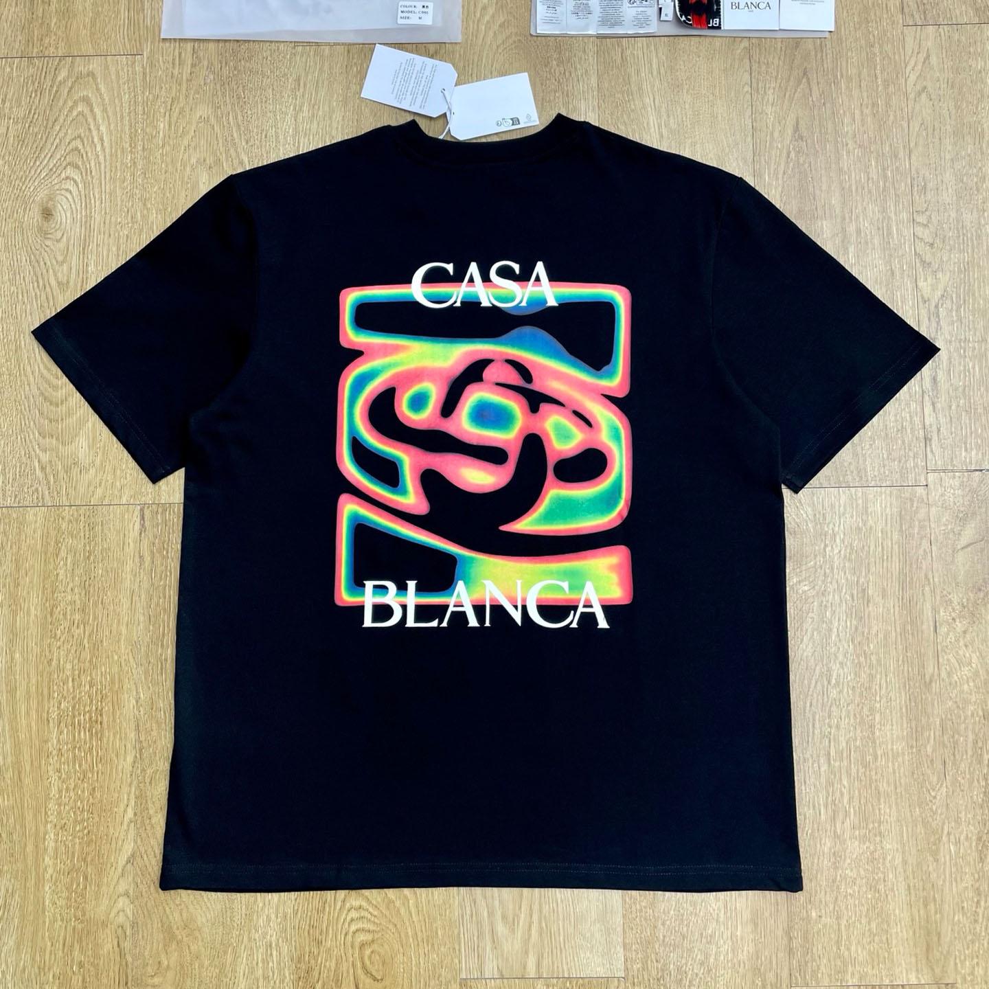 Casablanca Heat Map Logo Short Sleeve T‑Shirt C1125 - DesignerGu