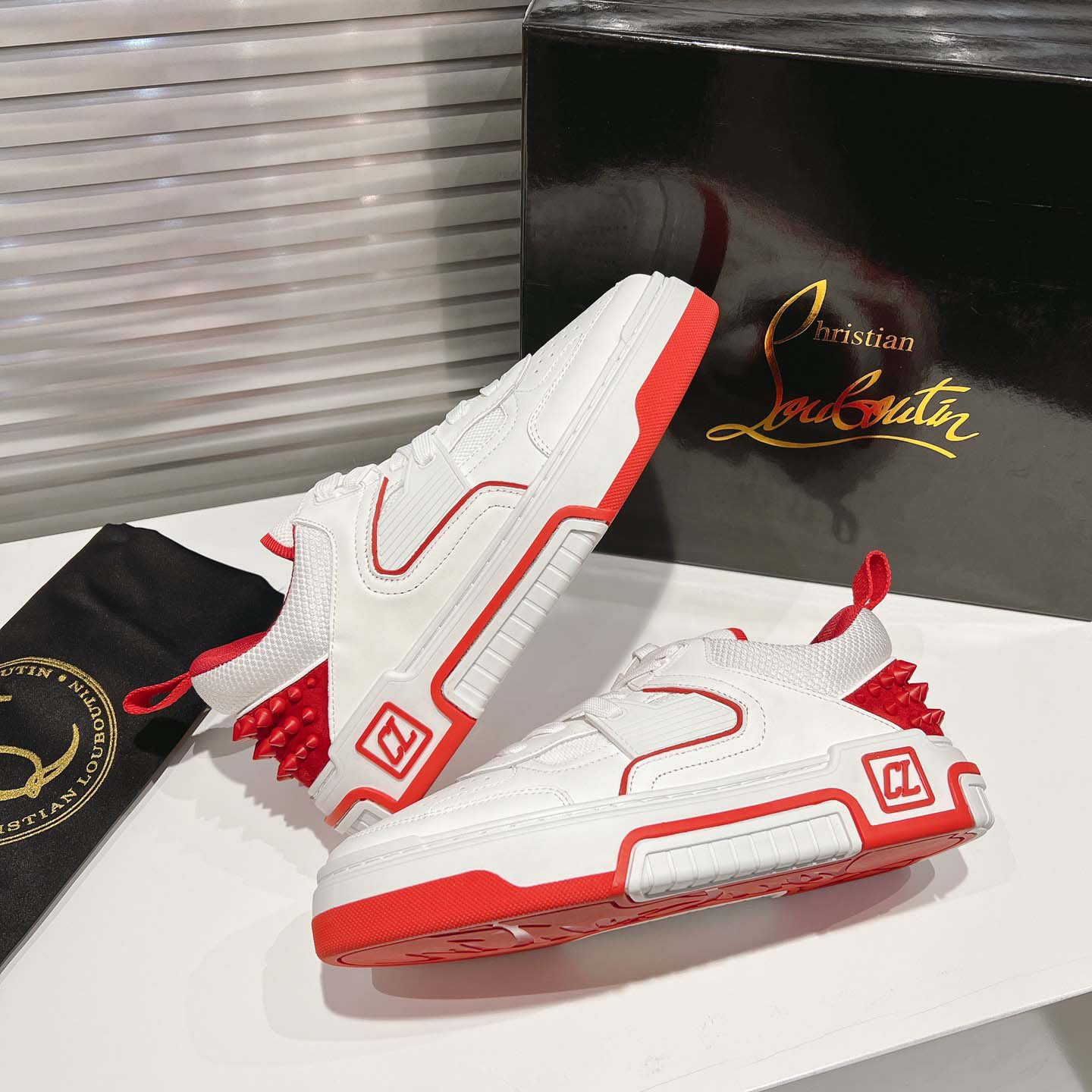 Christian Louboutin Astroloubi Leather Sneakers - DesignerGu