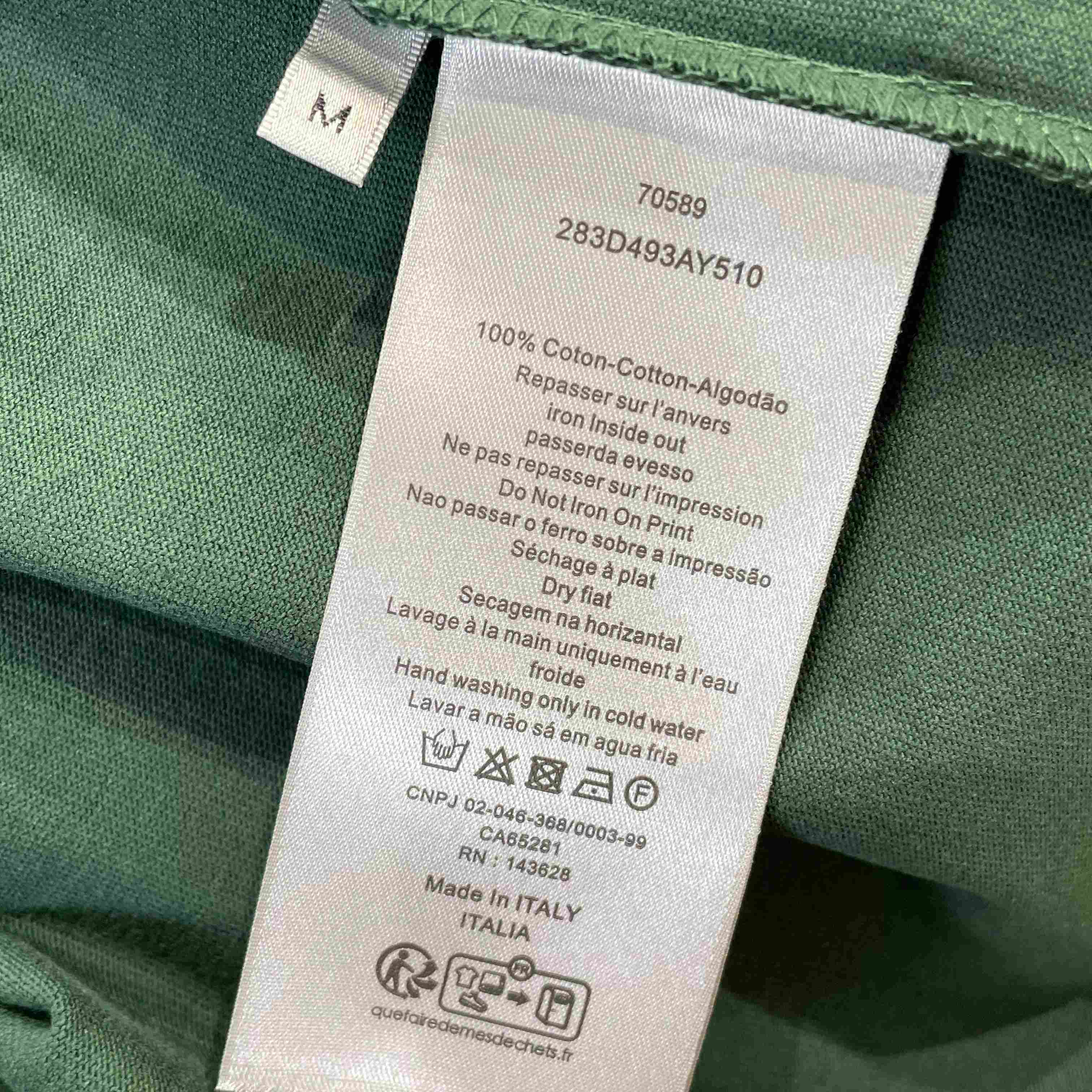 Dior T-Shirt with Dior Embroidery Green - DesignerGu