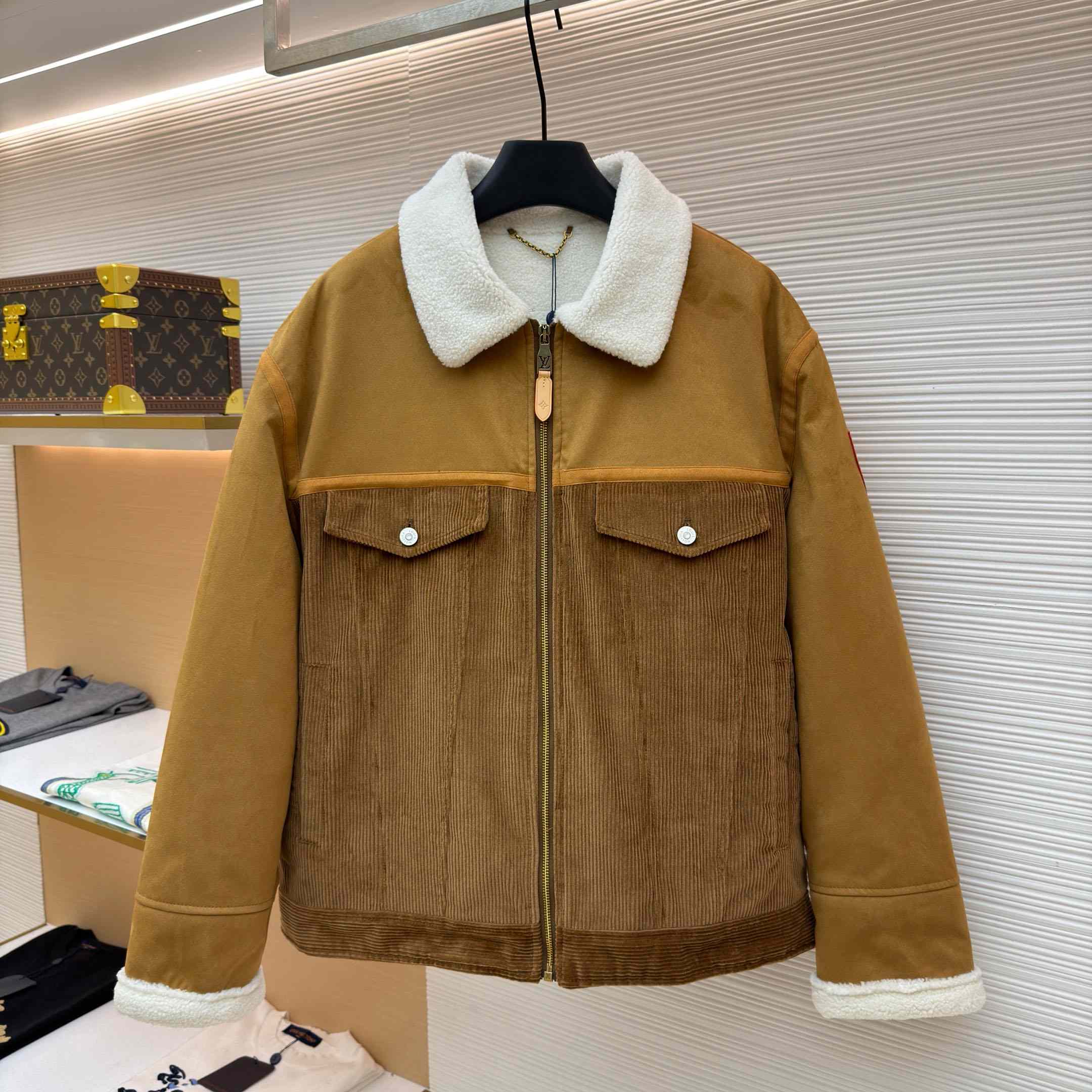 Louis Vuitton Corduroy And Shearling Mix Trucker 1AJBR0 - DesignerGu