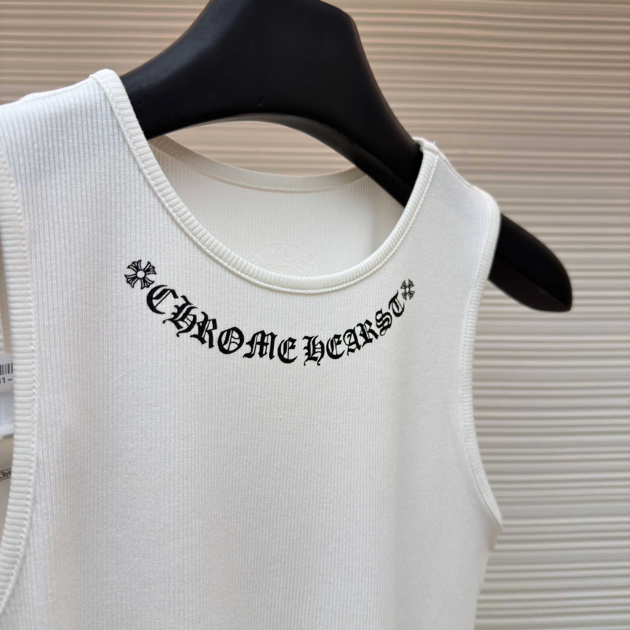 Chrome Hearts Neck Logo Miyumi Sisters White Tank Top - DesignerGu