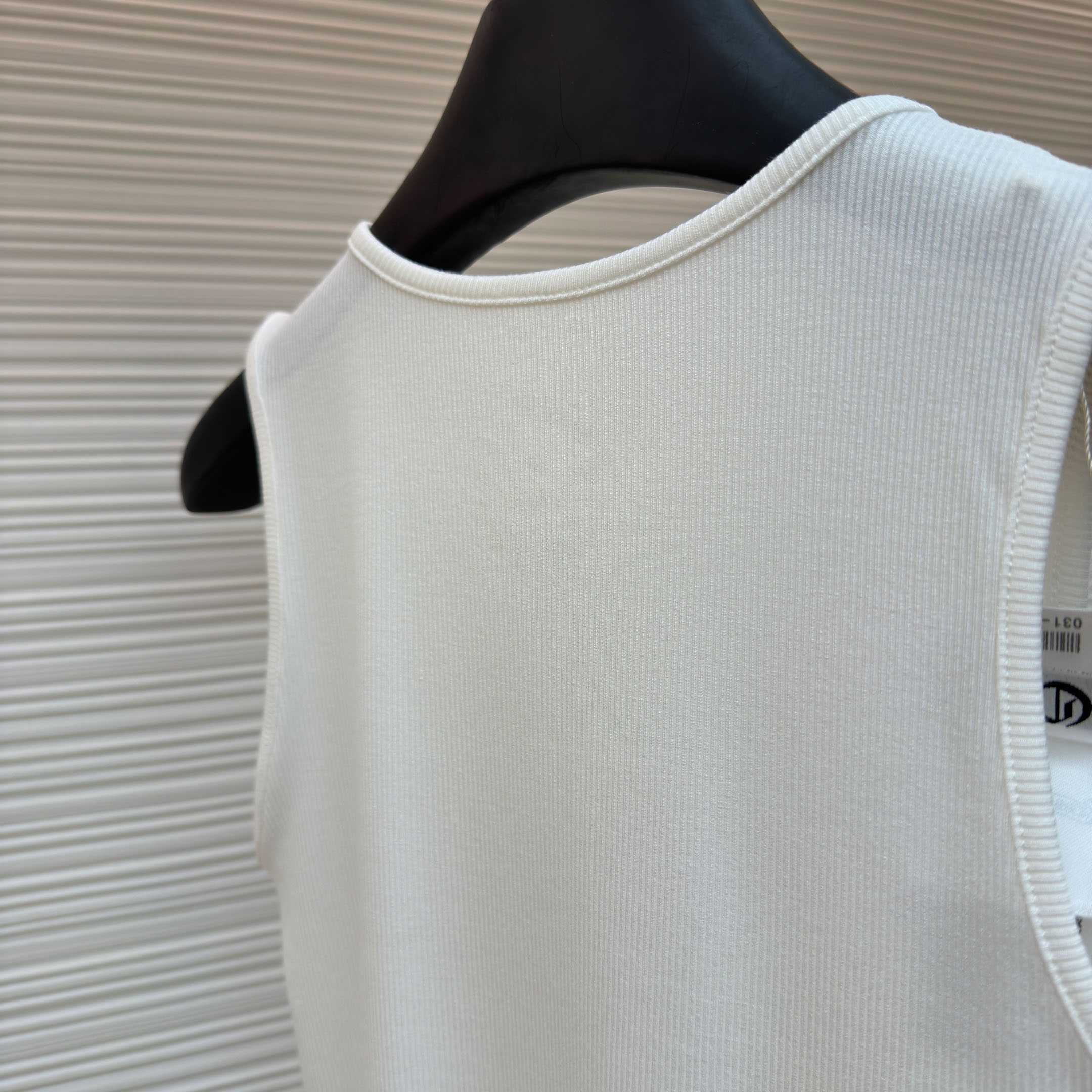 Chrome Hearts Neck Logo Miyumi Sisters White Tank Top - DesignerGu