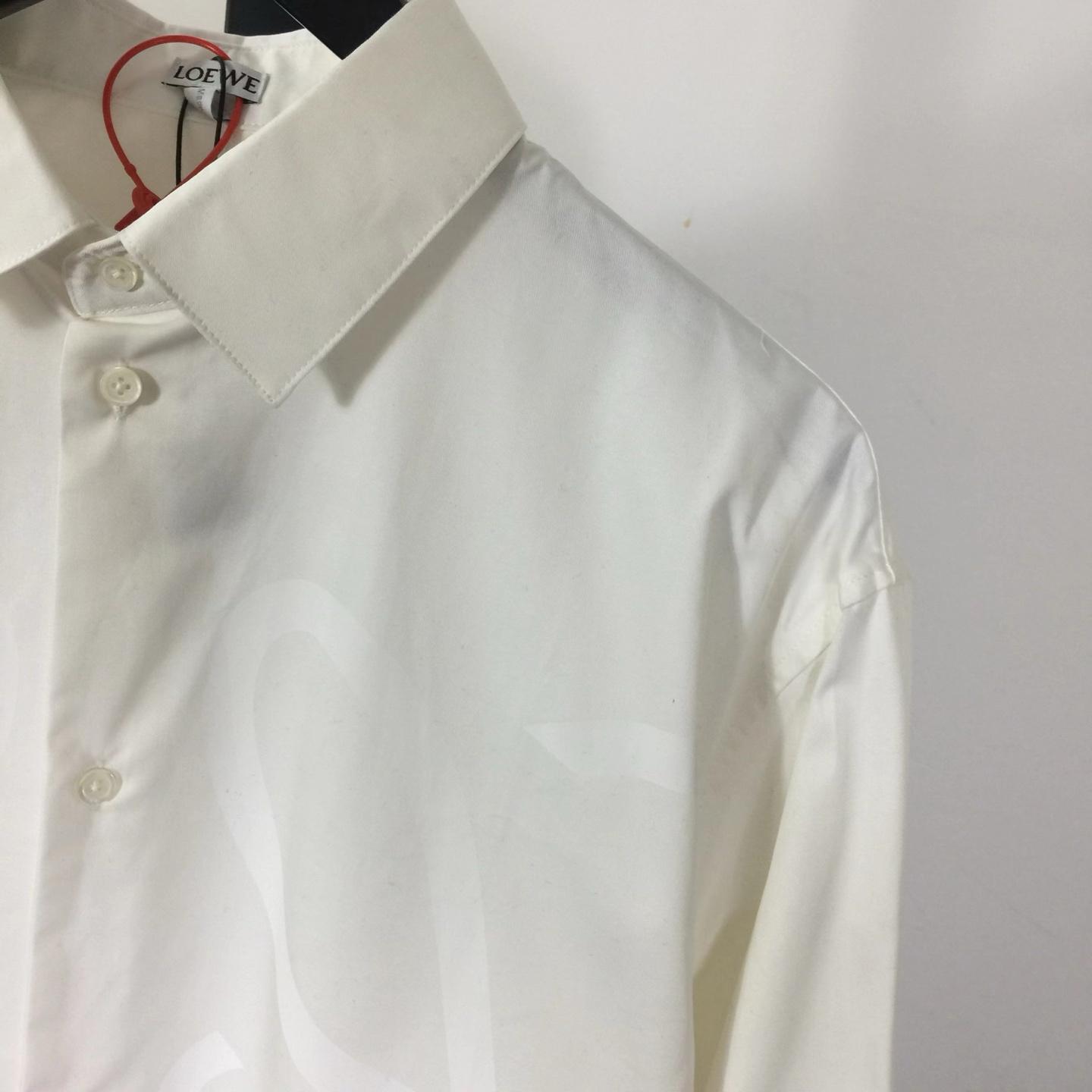 Loewe Embossed Logo Shirt - White - DesignerGu