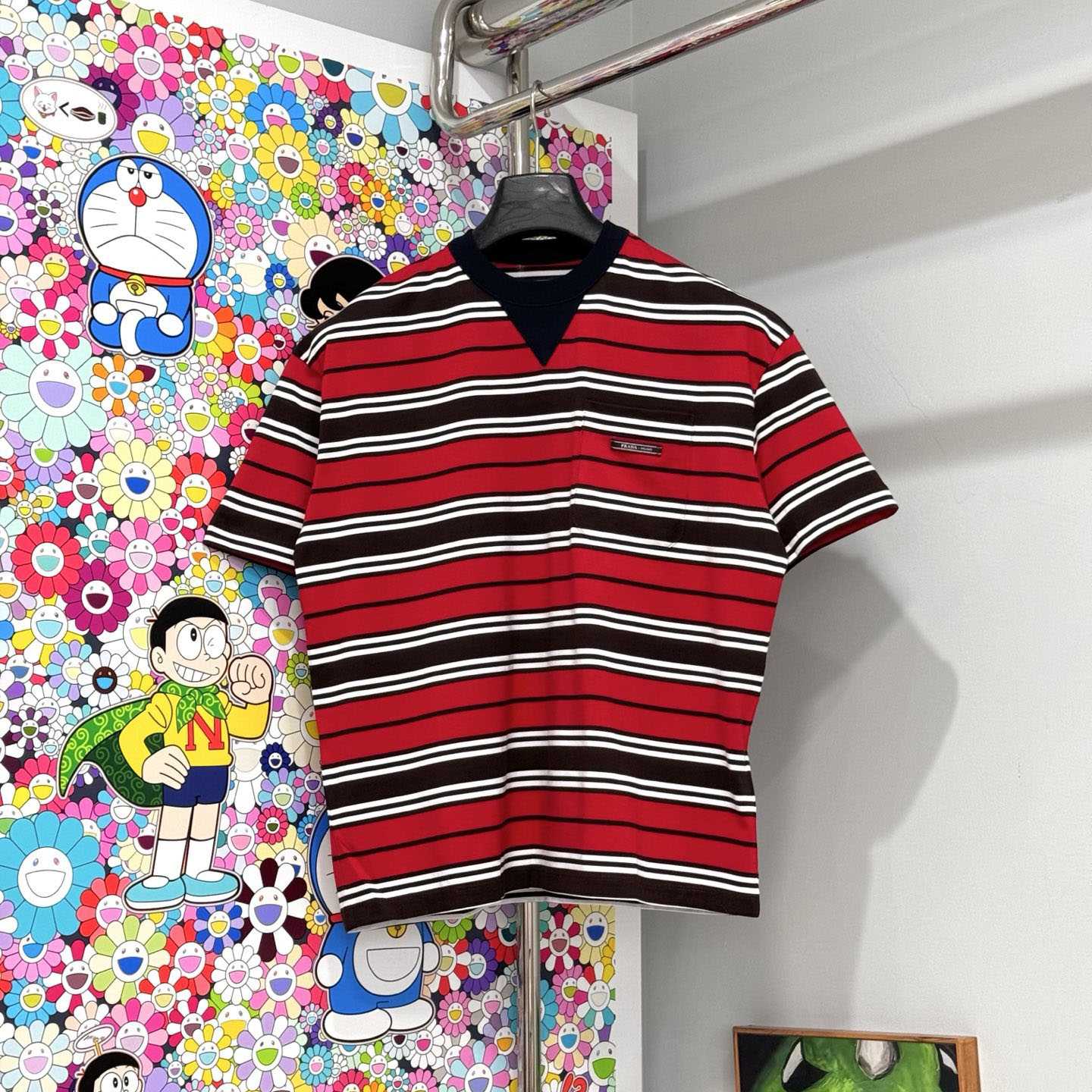 Fendi Oversized Striped Jersey T-shirt - DesignerGu