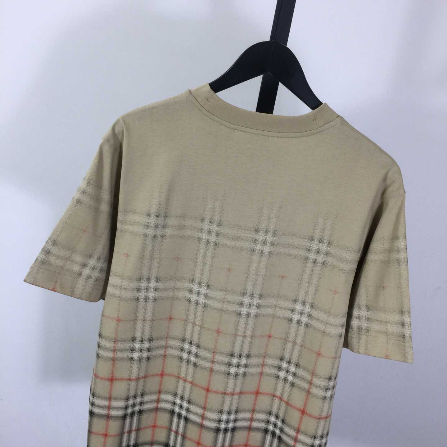 Burberry Gradient Check Cotton T-shirt - DesignerGu