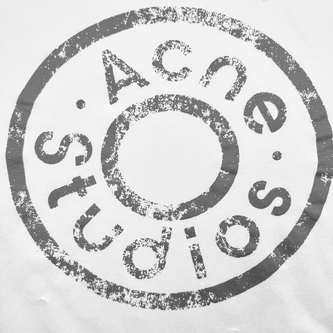 Acne Studios Distressed Logo T-shirt - DesignerGu