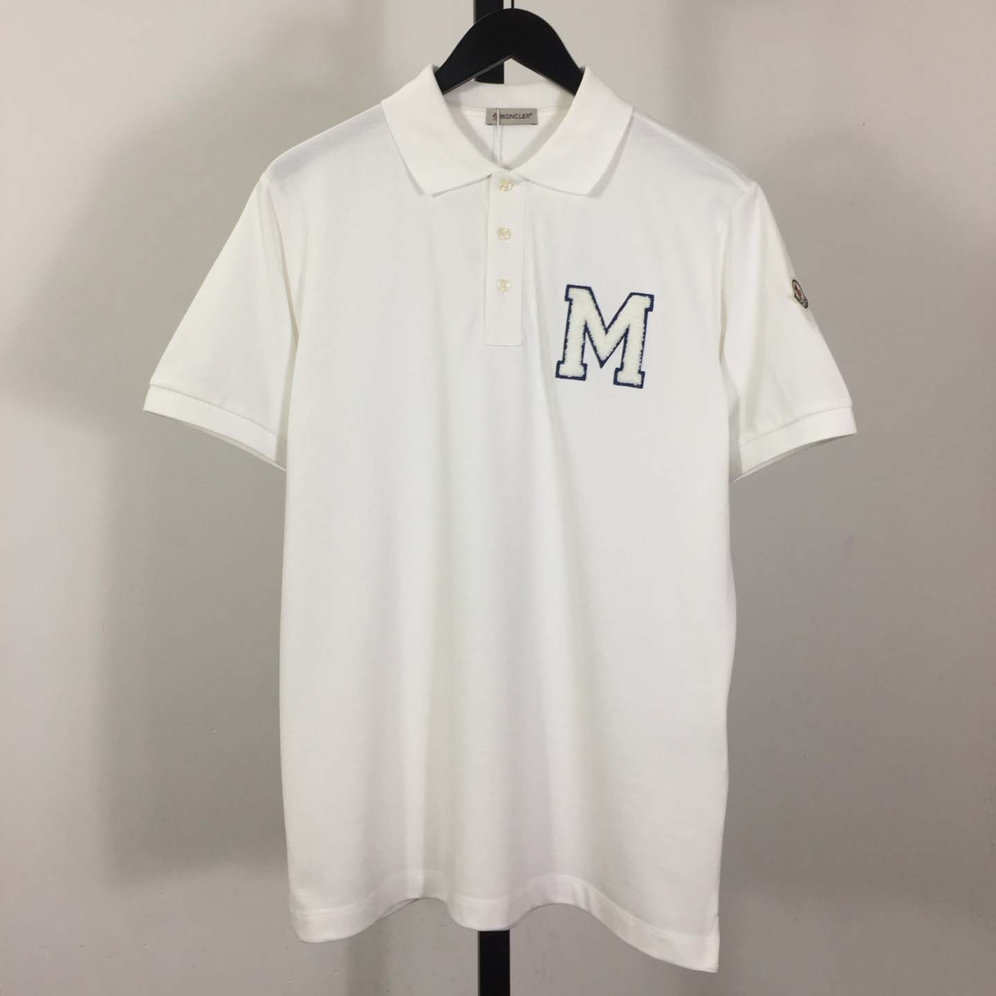 Moncler Monogram Cotton Piquet Polo Shirt - DesignerGu