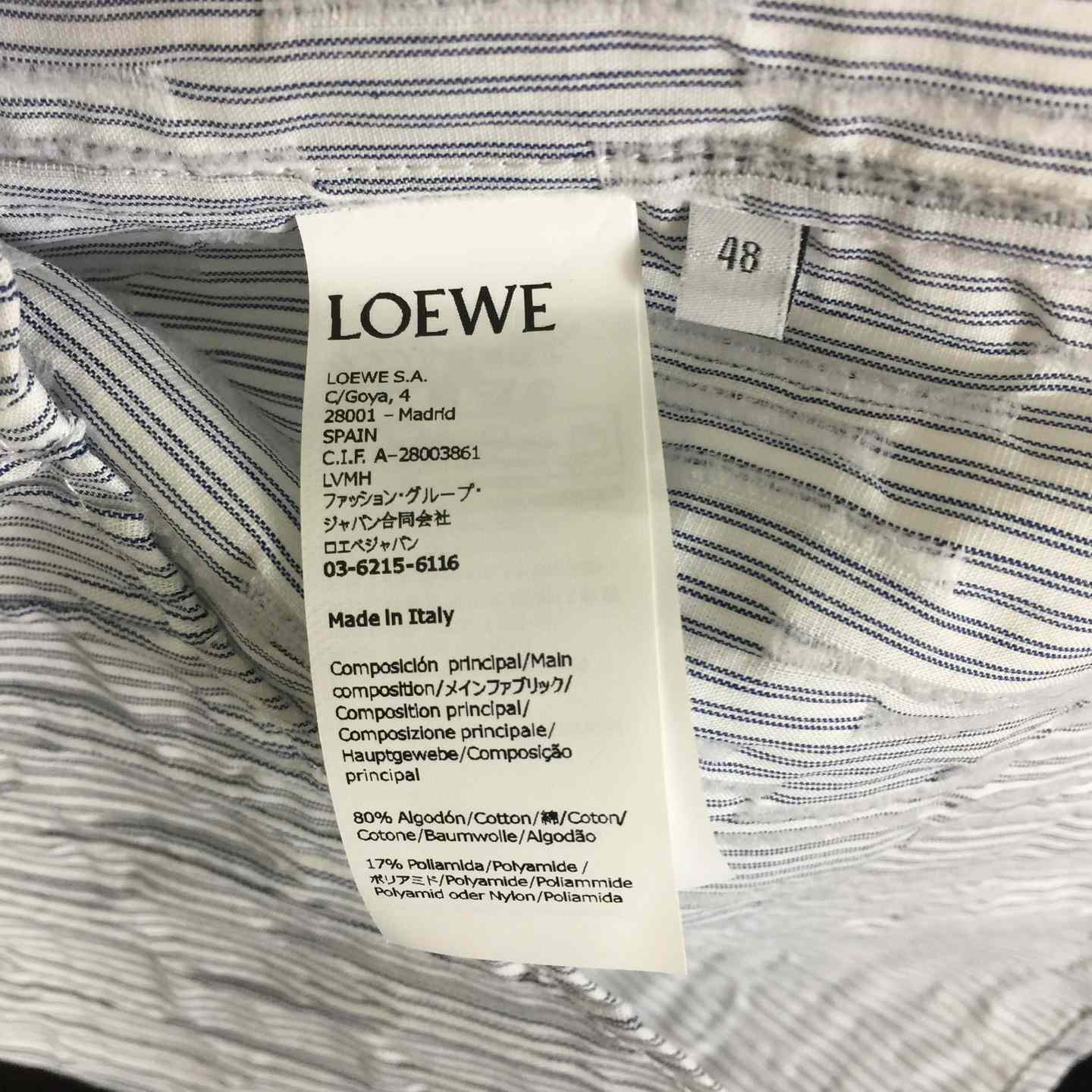 Loewe Striped Long-Sleeve Shirt 'Blue/White' - DesignerGu