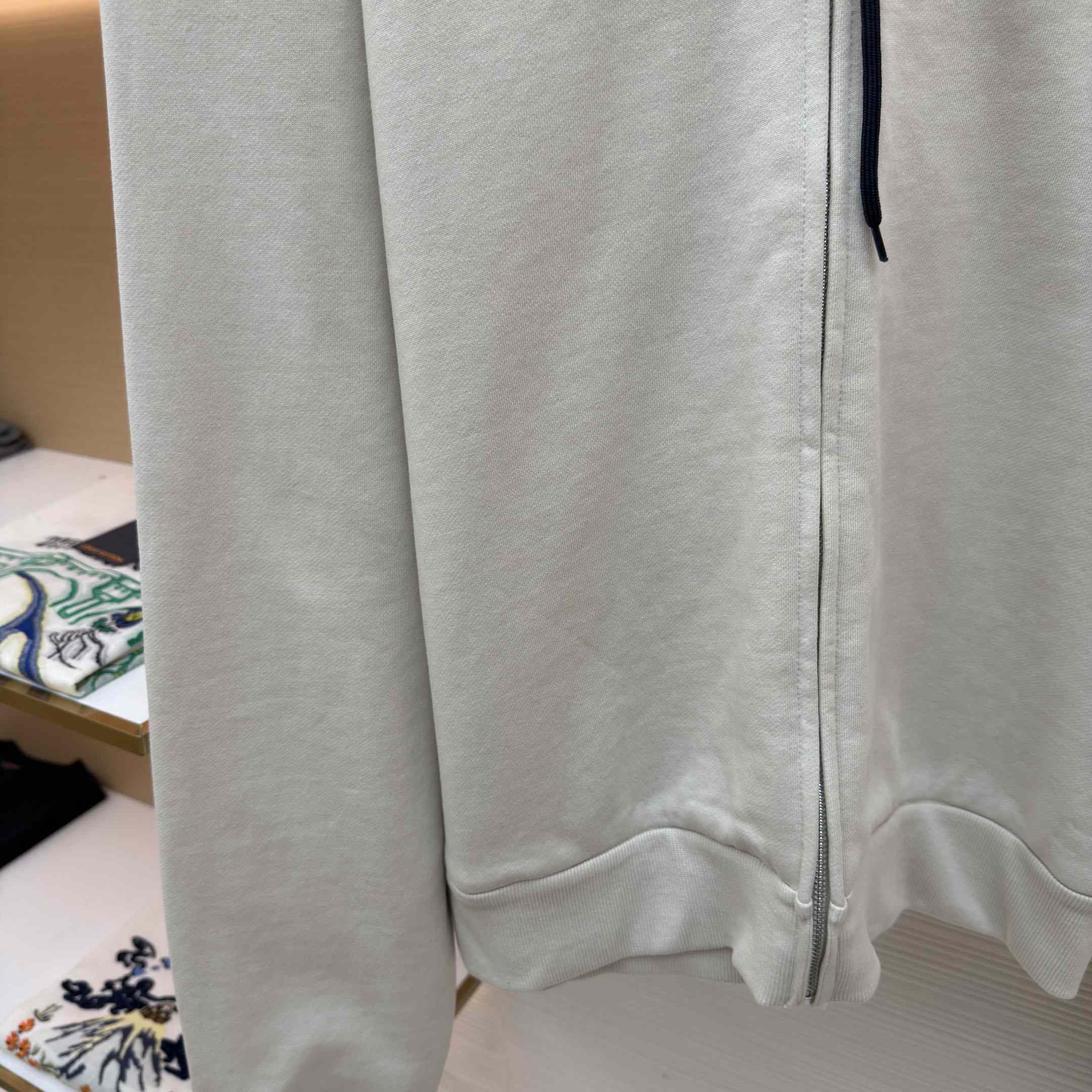 Prada   Cotton Fleece Zipper Hoodie - DesignerGu