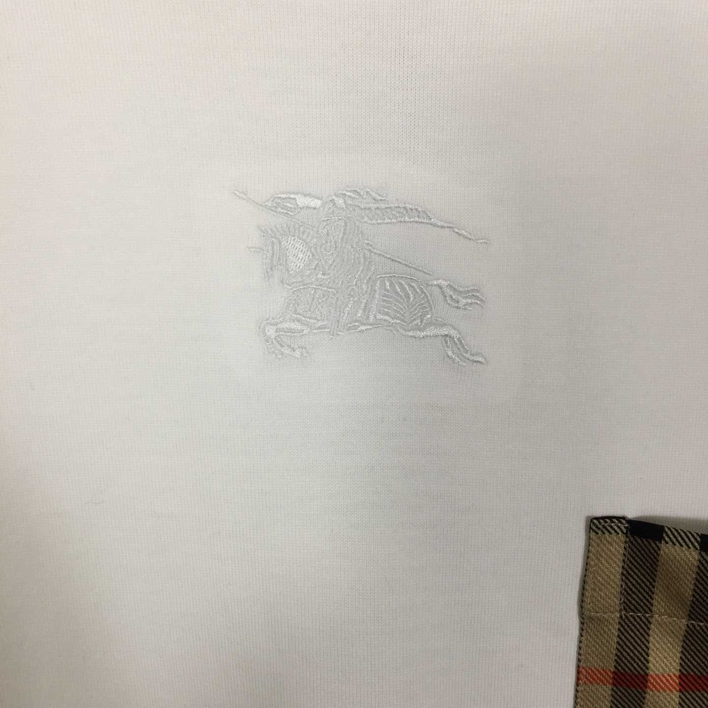 Burberry Check Pocket Cotton T-shirt - DesignerGu