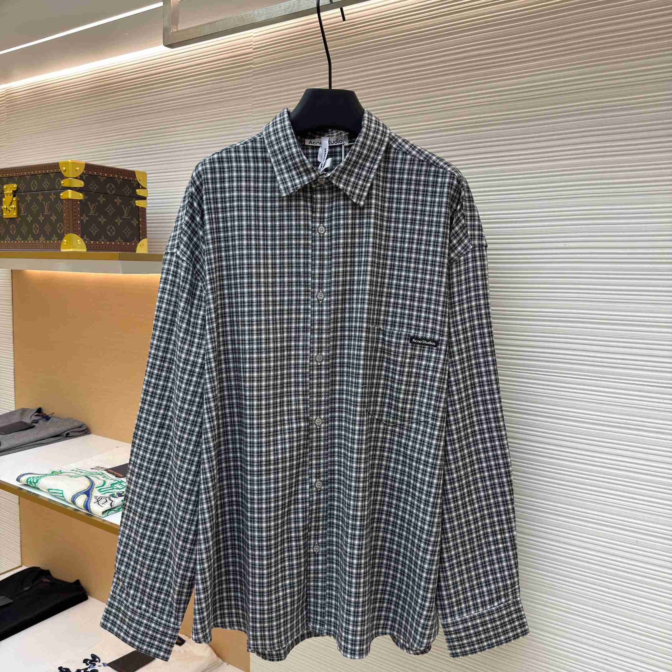 Acne Studios Flannel Button-up Shirt - DesignerGu