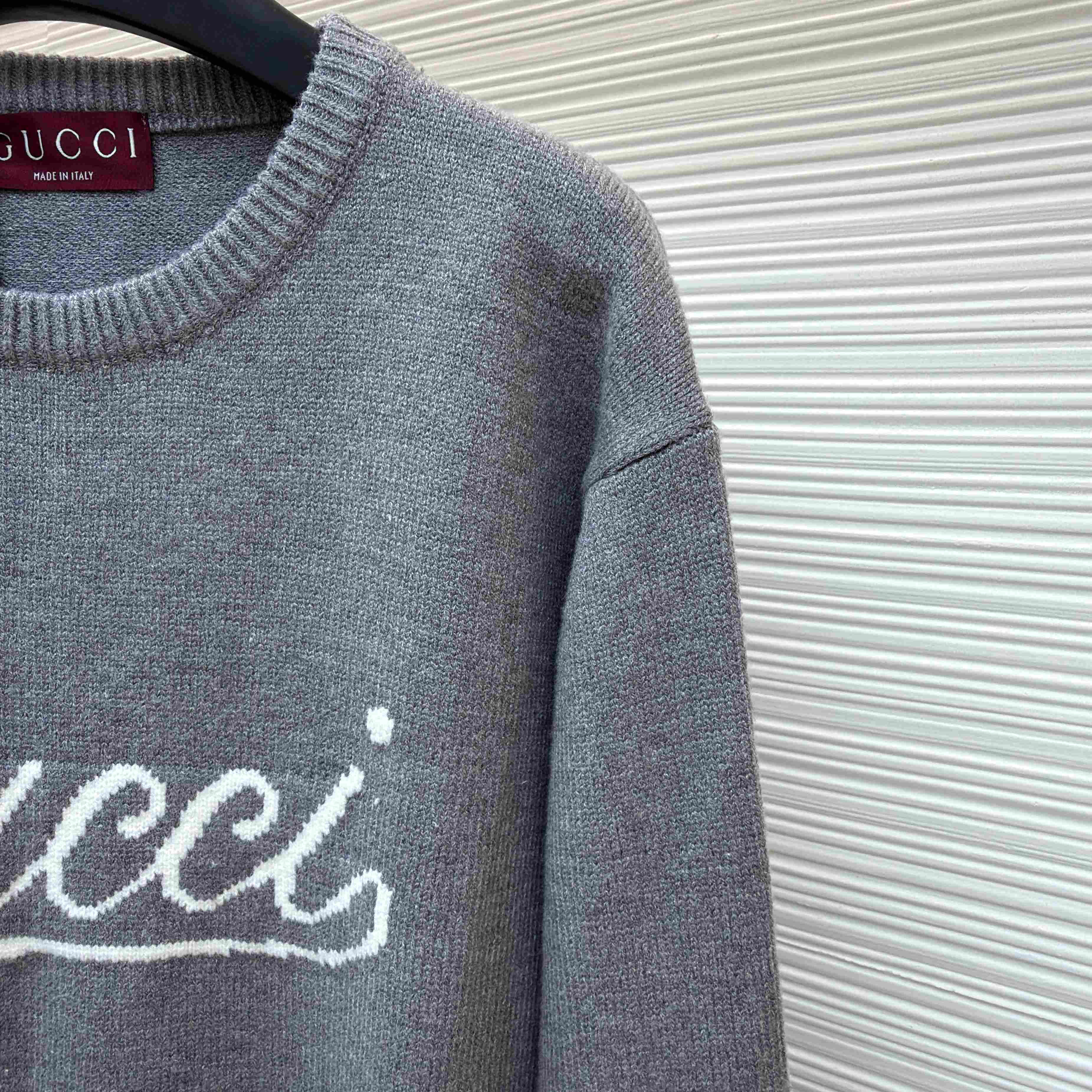 Gucci  Wool Sweater With Intarsia - DesignerGu