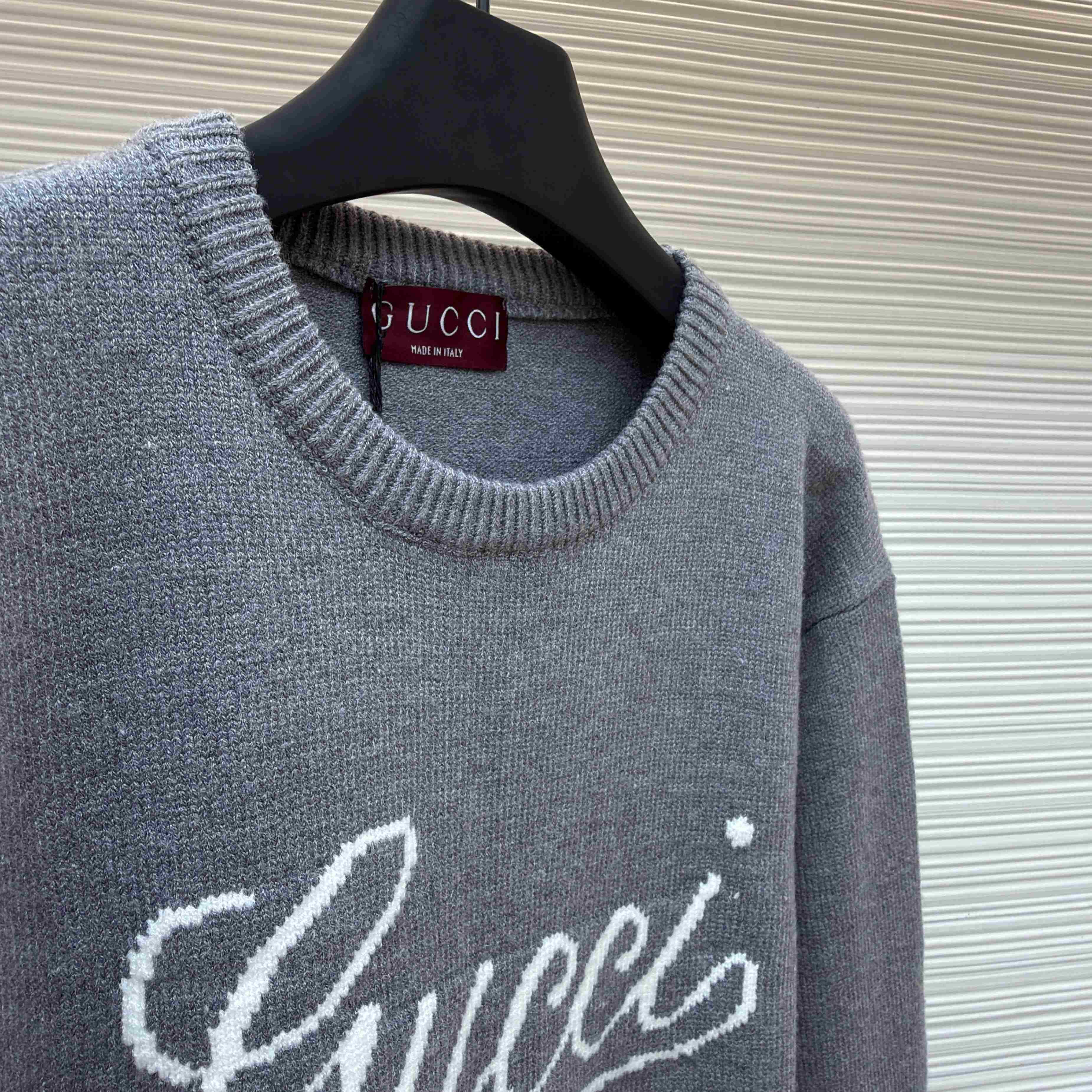 Gucci  Wool Sweater With Intarsia - DesignerGu