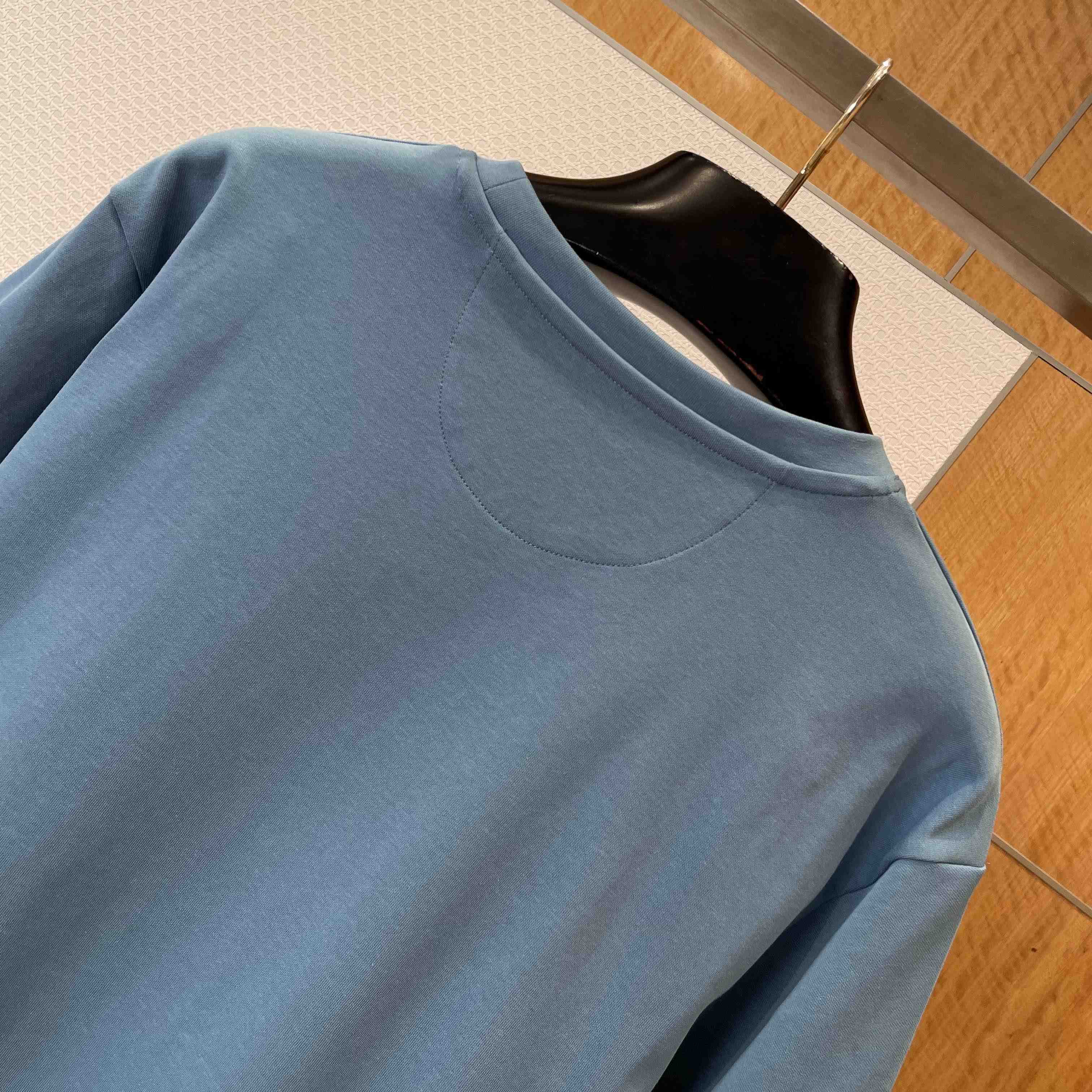 Fendi Light Blue Cotton T-shirt - DesignerGu