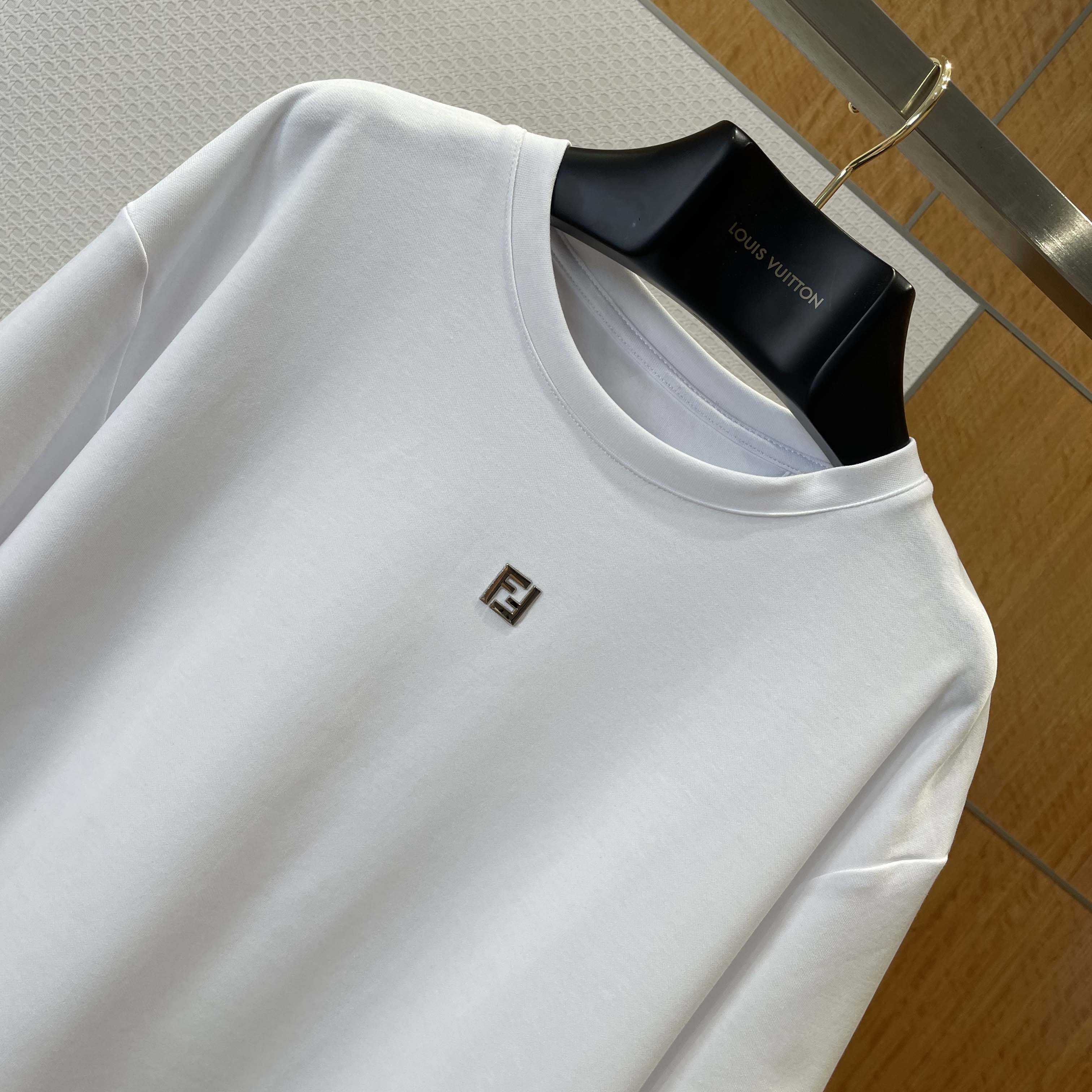 Fendi White Cotton T-shirt - DesignerGu