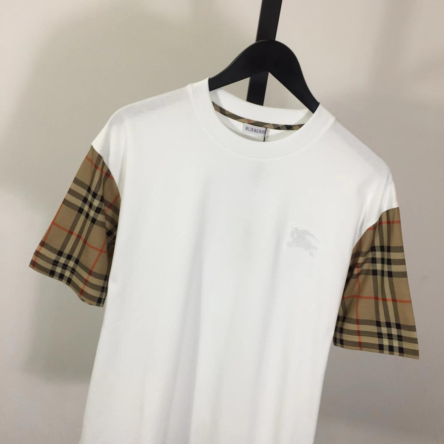 Burberry Vintage Check Sleeve Oversized T-Shirt 'White' - DesignerGu