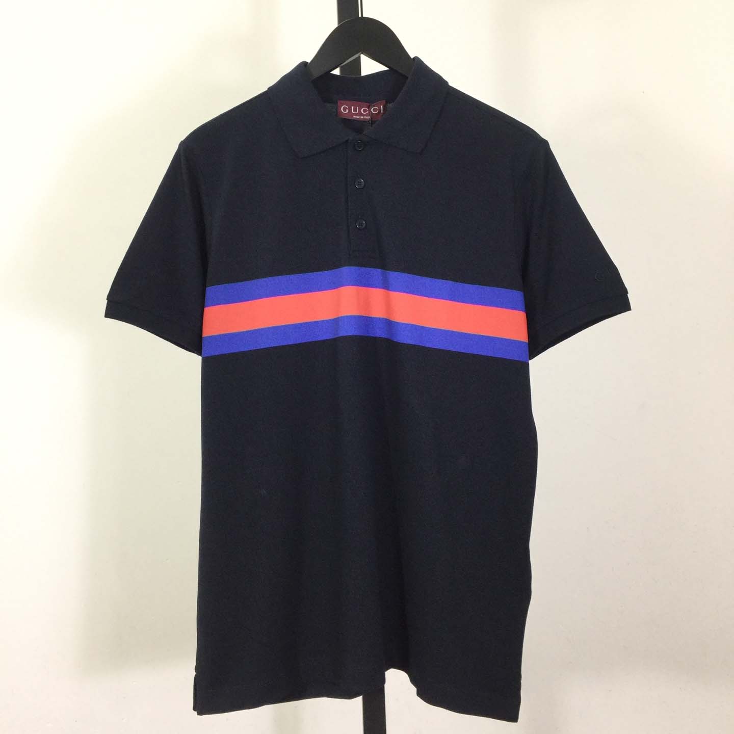 Gucci Cotton Piquet Polo Shirt With Web  - DesignerGu