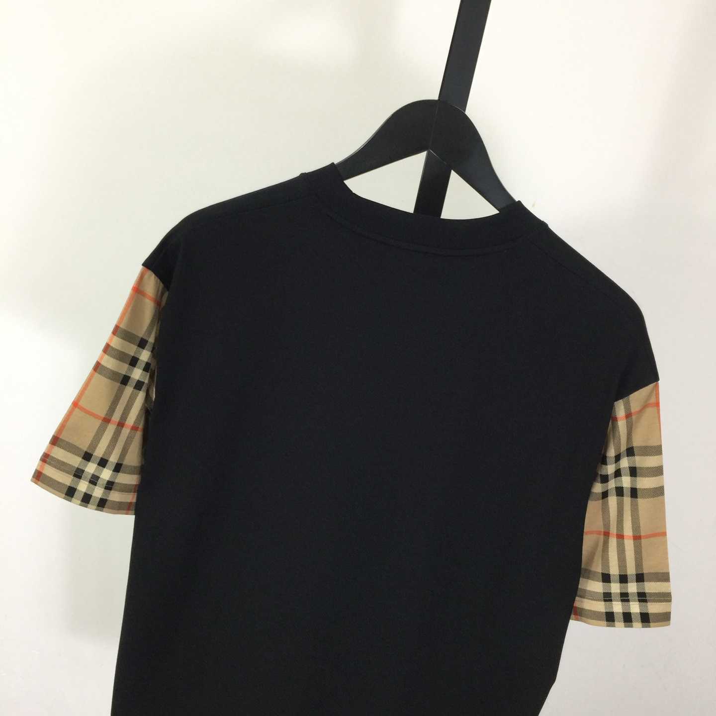 Burberry Vintage Check Sleeve Oversized T-Shirt 'Black' - DesignerGu