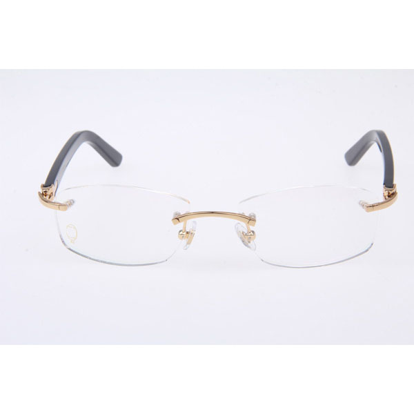 Cartier CT 5952143 Eyeglasses In Gold With Black Arms - DesignerGu