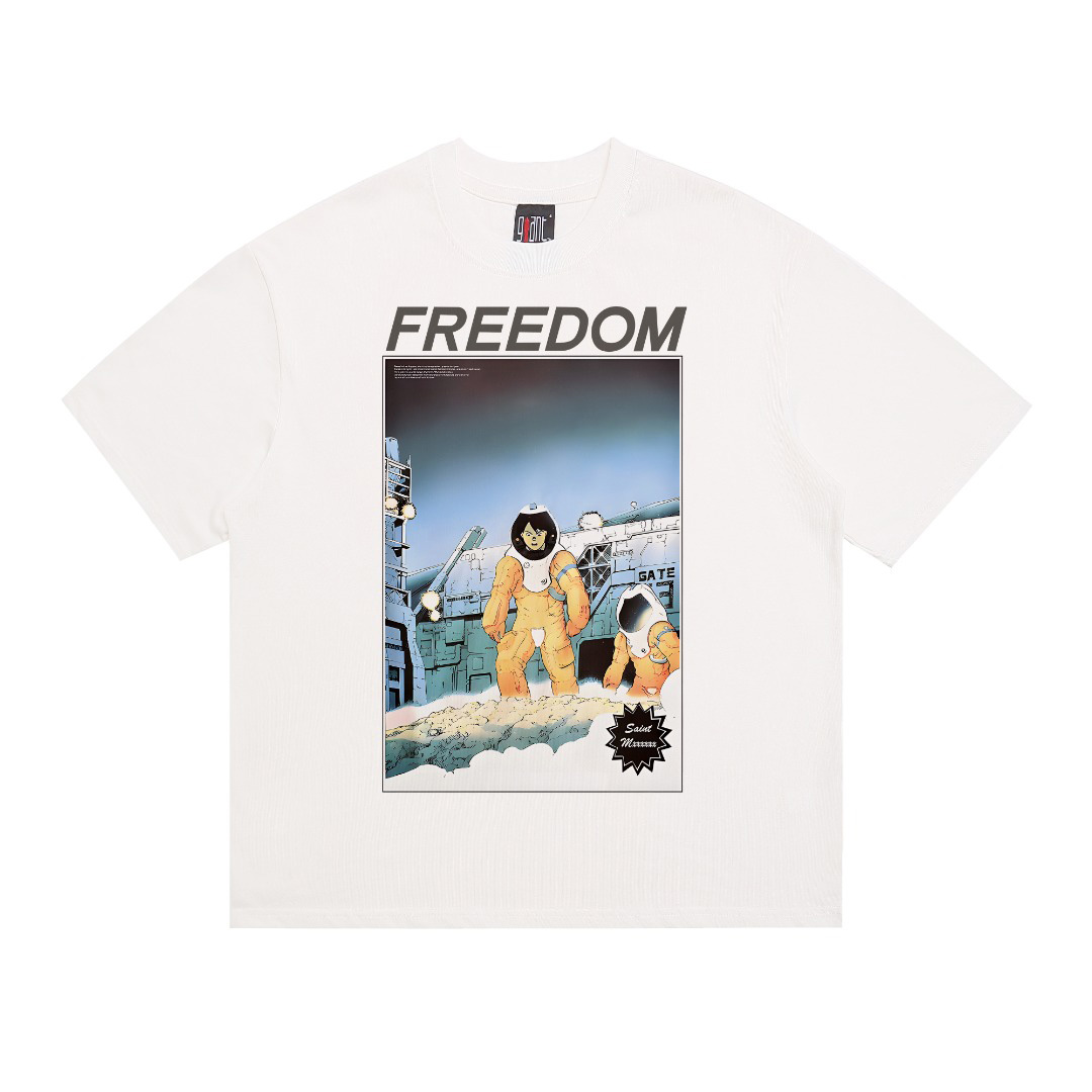 Saint Michael  Freedom Astro Short Sleeve Tee Shirt  - DesignerGu