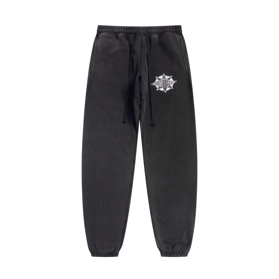 Saint Micheal X Denim Tears Saint Tears Sweatpants 'Black' - DesignerGu