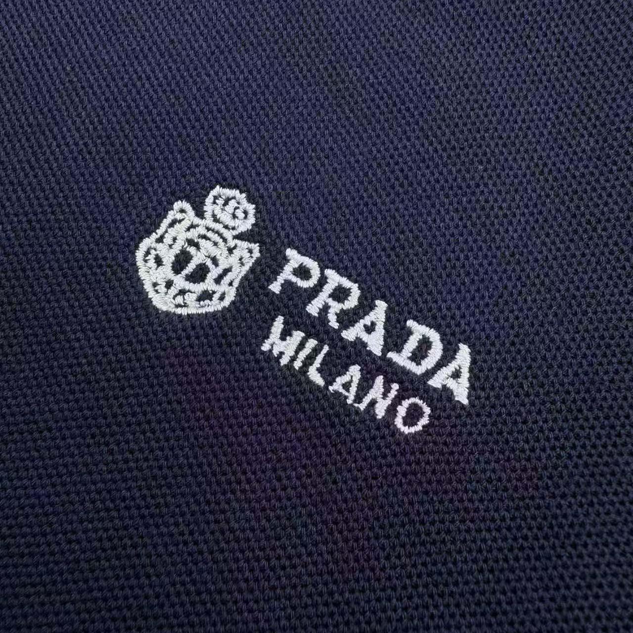 Prada Logo-appliqué Polo Shirt - DesignerGu