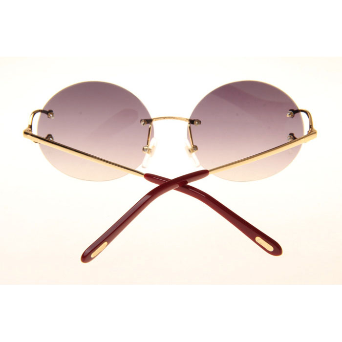 Cartier CT 4193832 Sunglasses In Gold Gradient Grey - DesignerGu