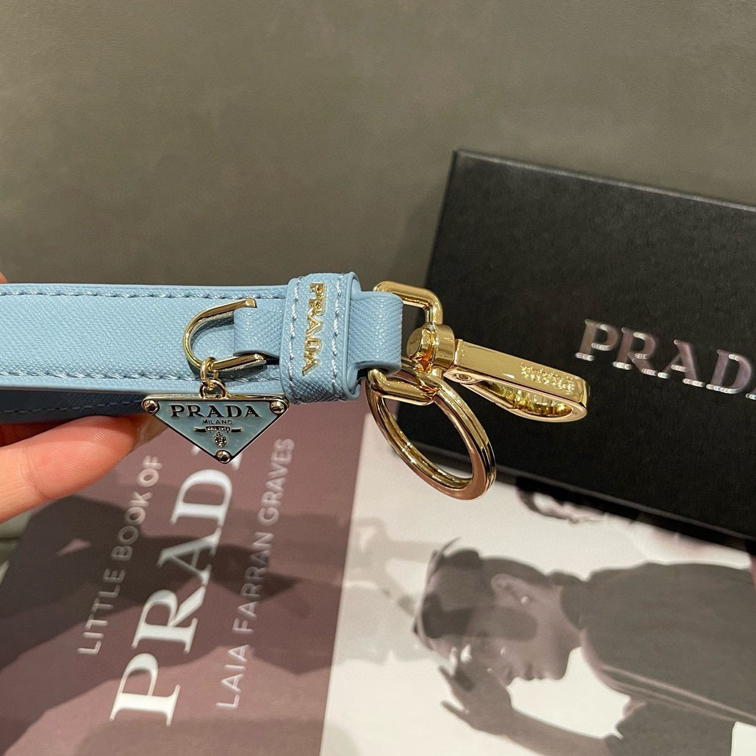 Prada Saffiano Leather Keychain - DesignerGu
