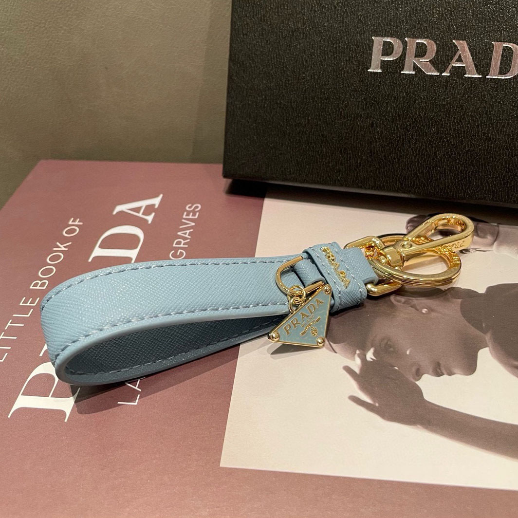 Prada Saffiano Leather Keychain - DesignerGu