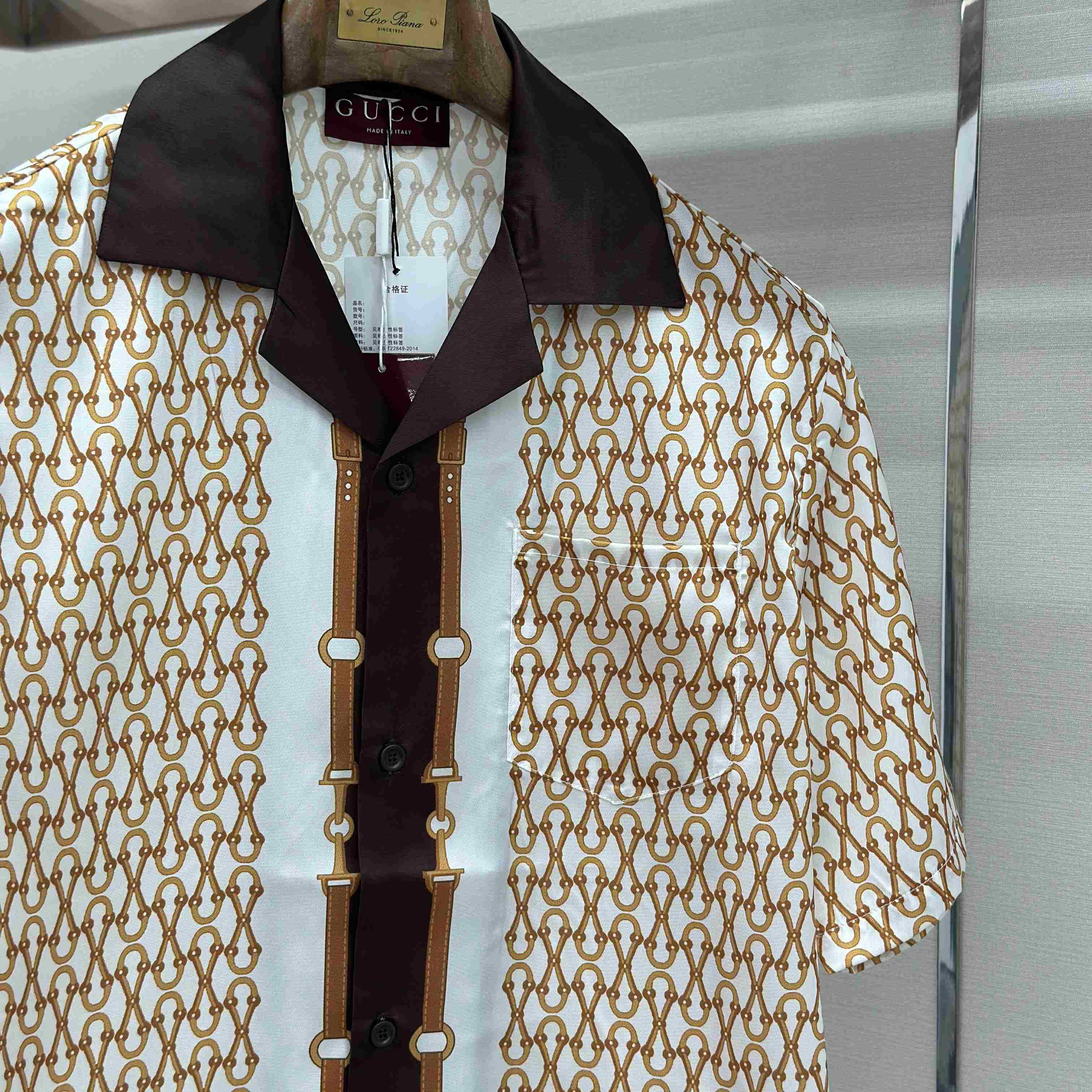 Gucci Printed Silk Twill Bowling Shirt - DesignerGu