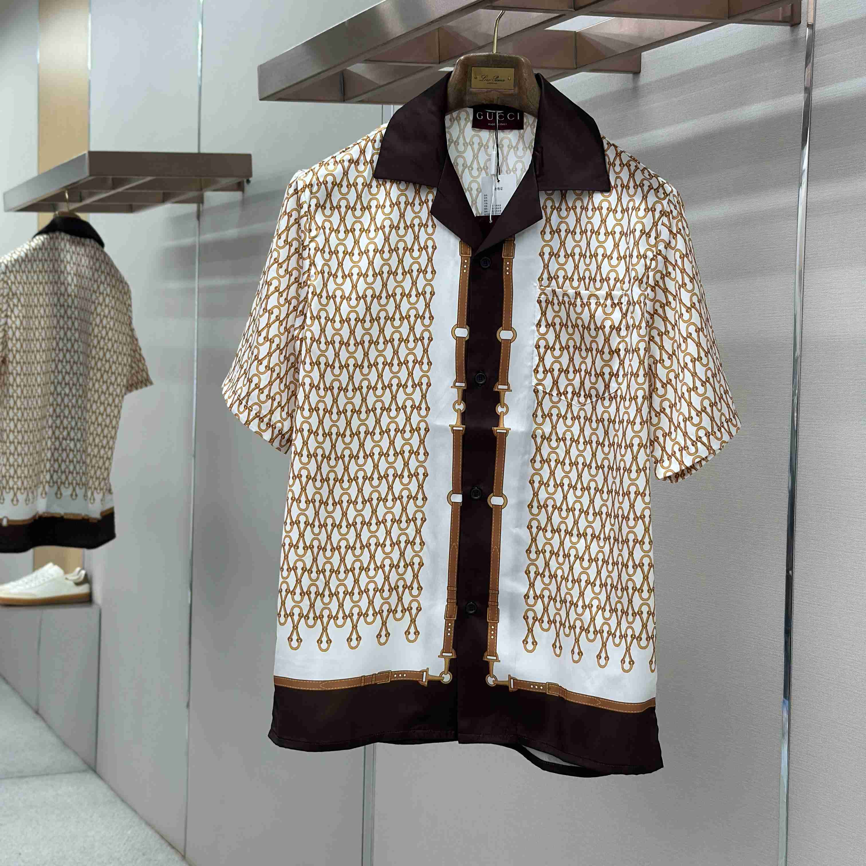 Gucci Printed Silk Twill Bowling Shirt - DesignerGu