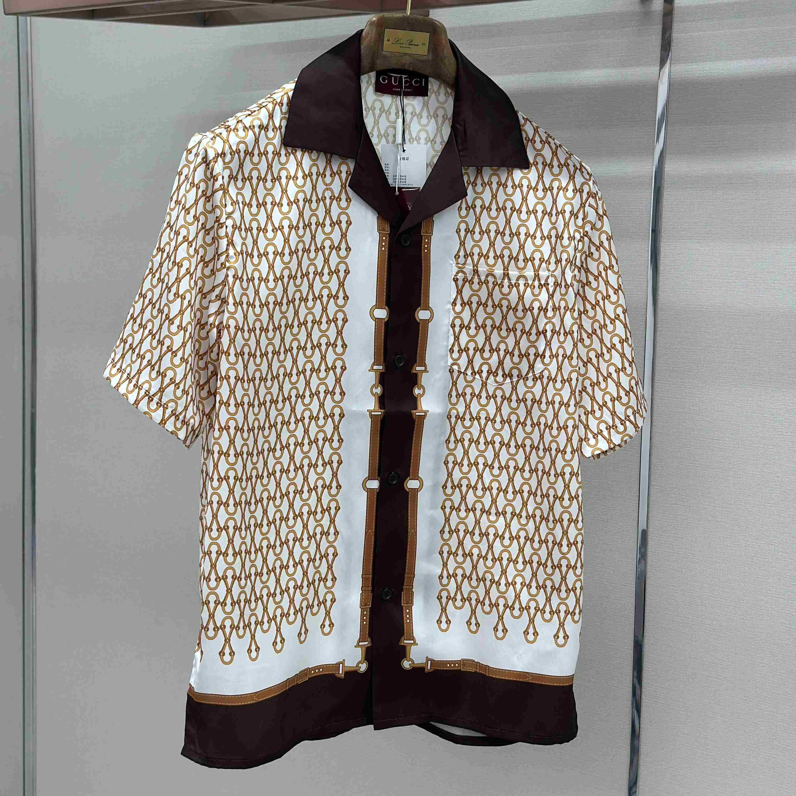 Gucci Printed Silk Twill Bowling Shirt - DesignerGu