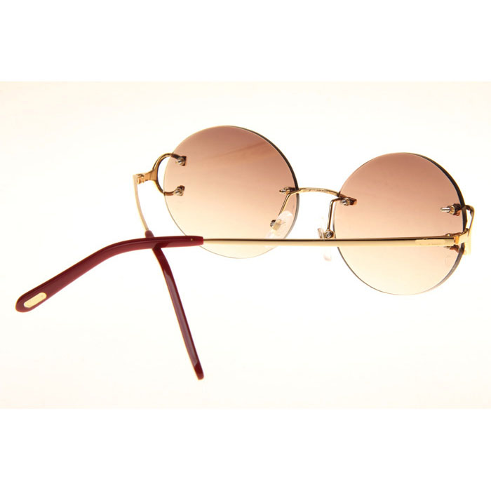 Cartier CT 4193832 Sunglasses In Gold Gradient Brown - DesignerGu