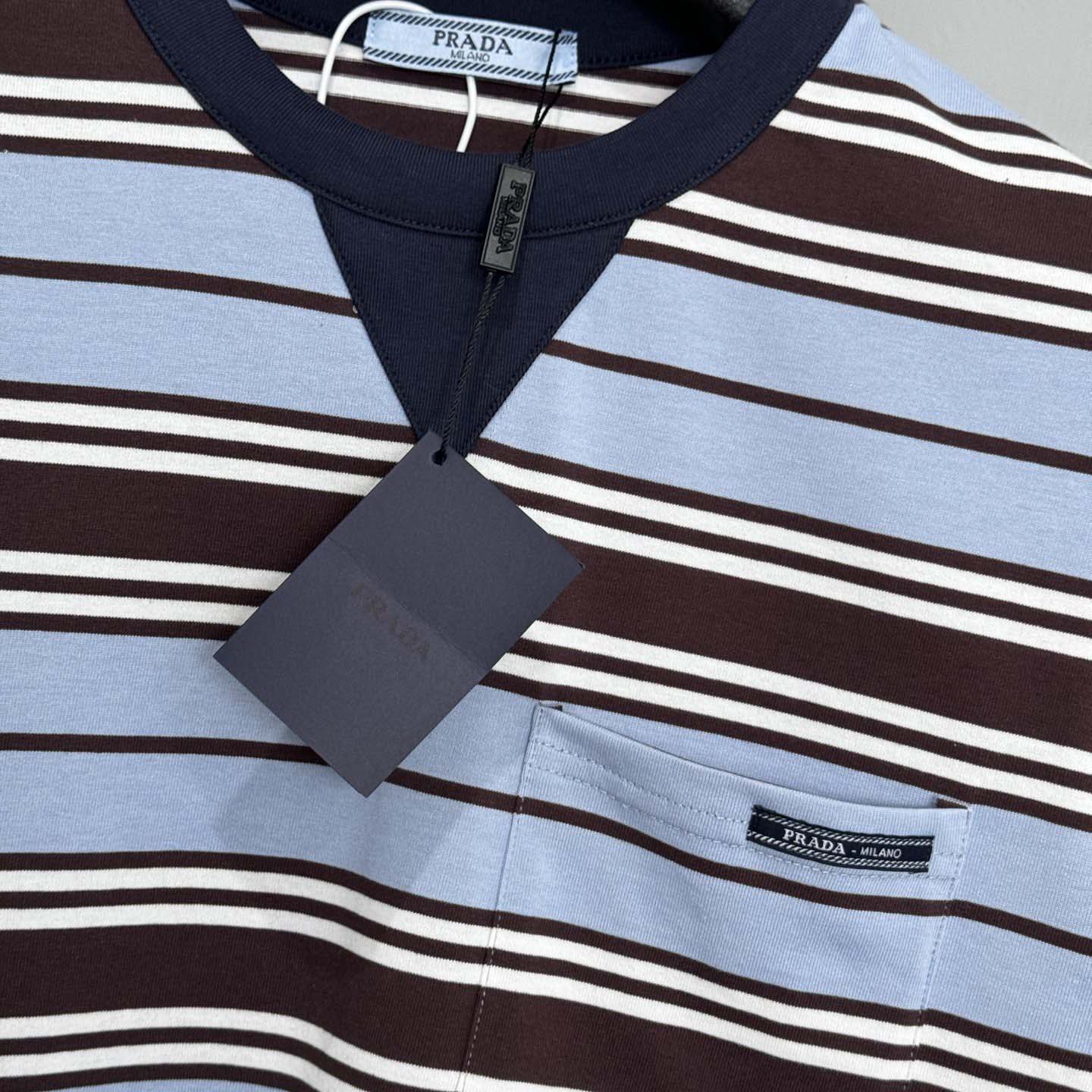 Prada Oversized Striped Jersey T-shirt - DesignerGu