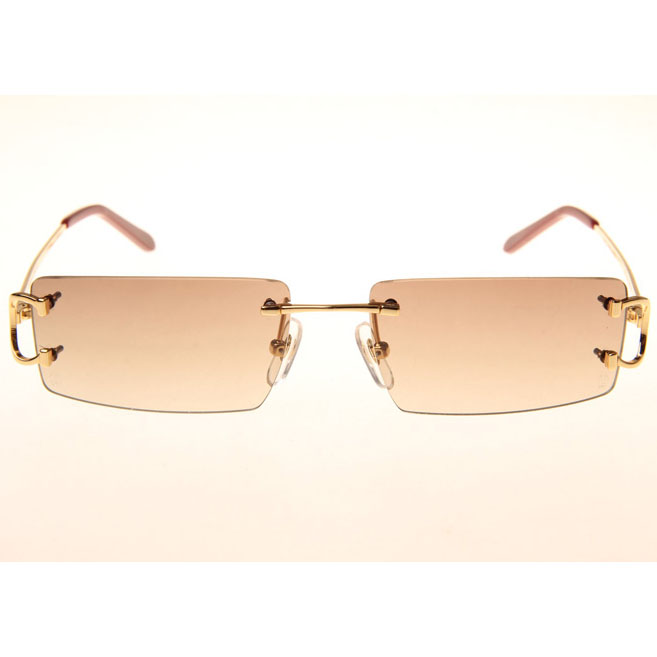 Cartier CT 4193830 Sunglasses In Gold Gradient Brown - DesignerGu