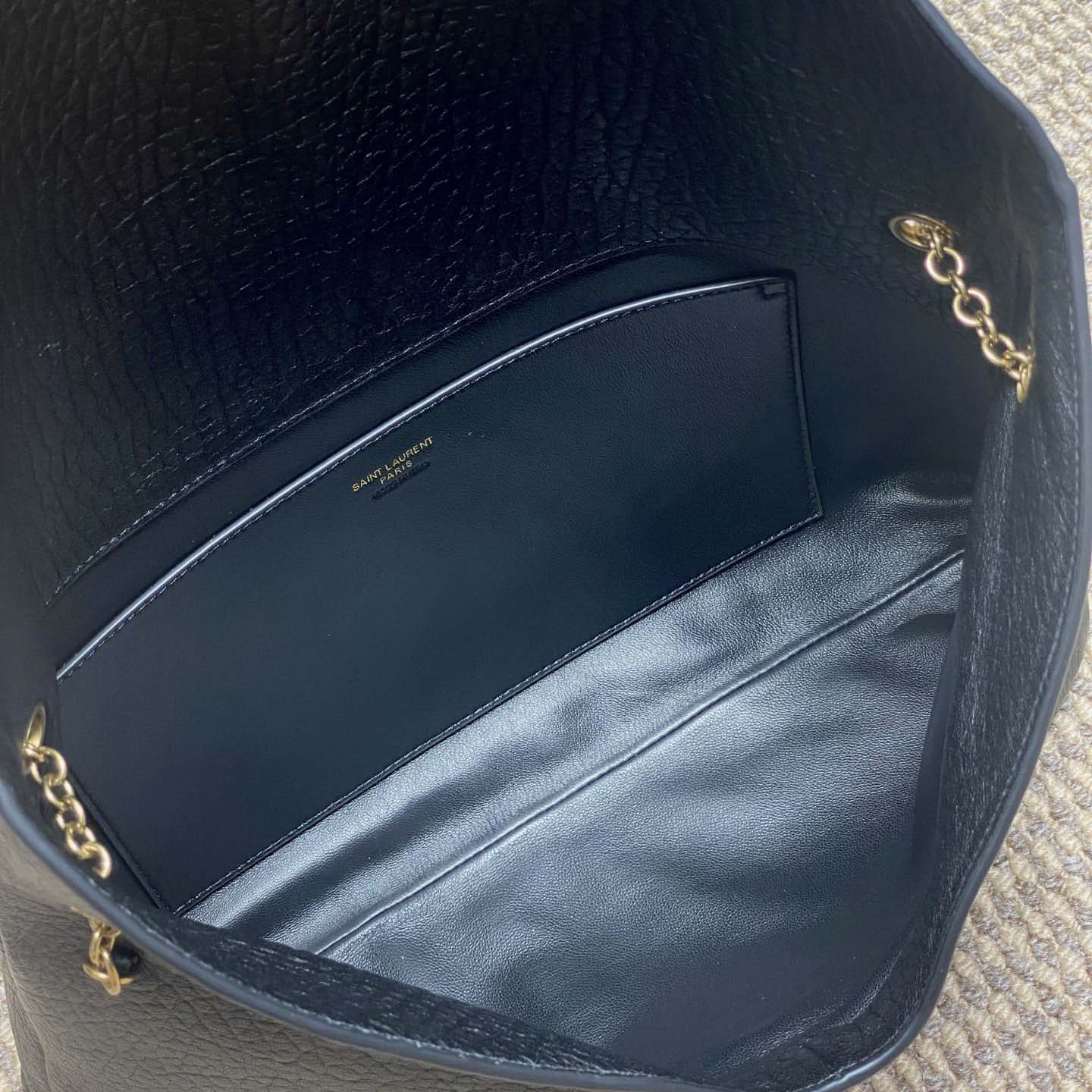 Saint Laurent Cassandre Large Pouch On Chain In Lambskin - DesignerGu