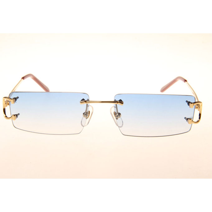 Cartier CT 4193830 Sunglasses In Gold Gradient Blue - DesignerGu