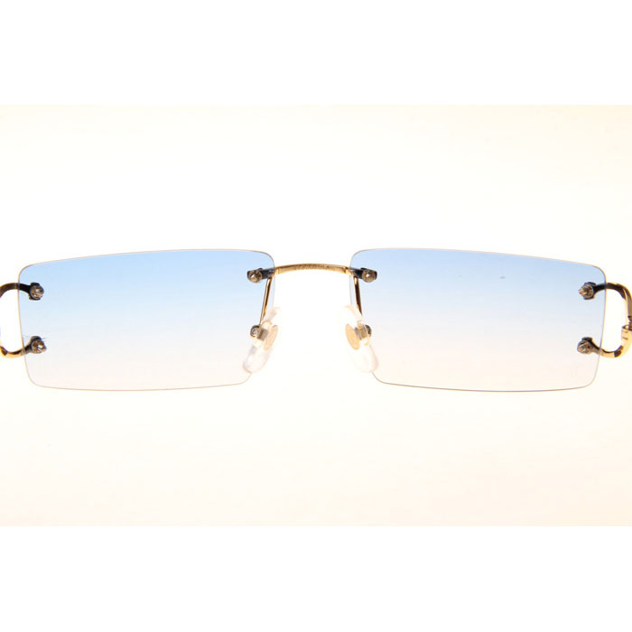 Cartier CT 4193830 Sunglasses In Gold Gradient Blue - DesignerGu