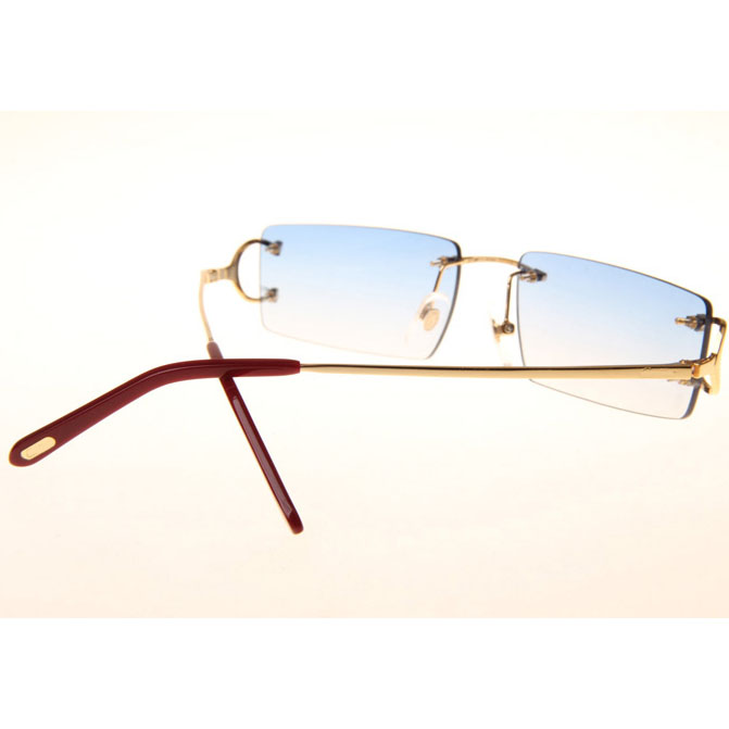 Cartier CT 4193830 Sunglasses In Gold Gradient Blue - DesignerGu