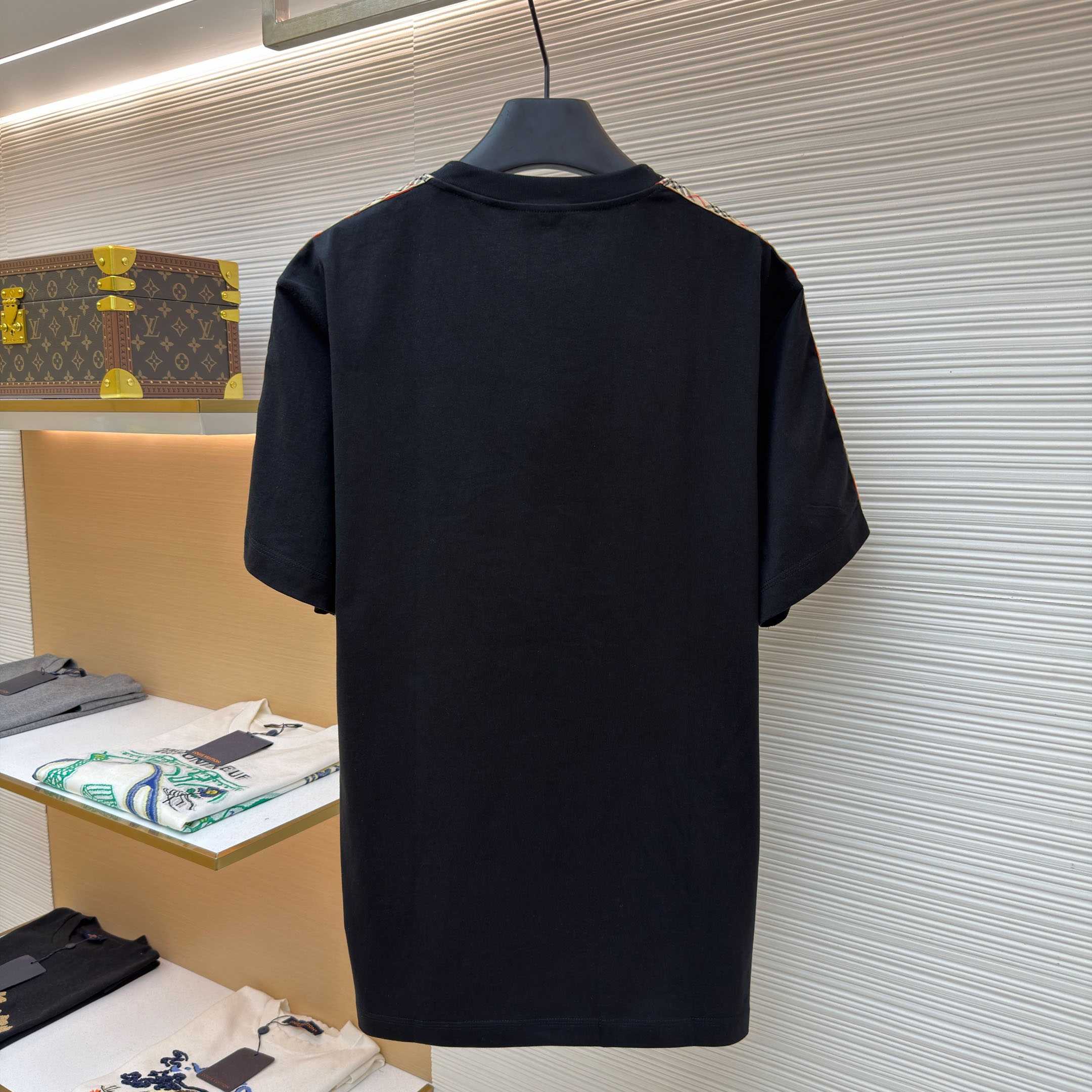 Burberry Check Trim Cotton T-shirt - DesignerGu